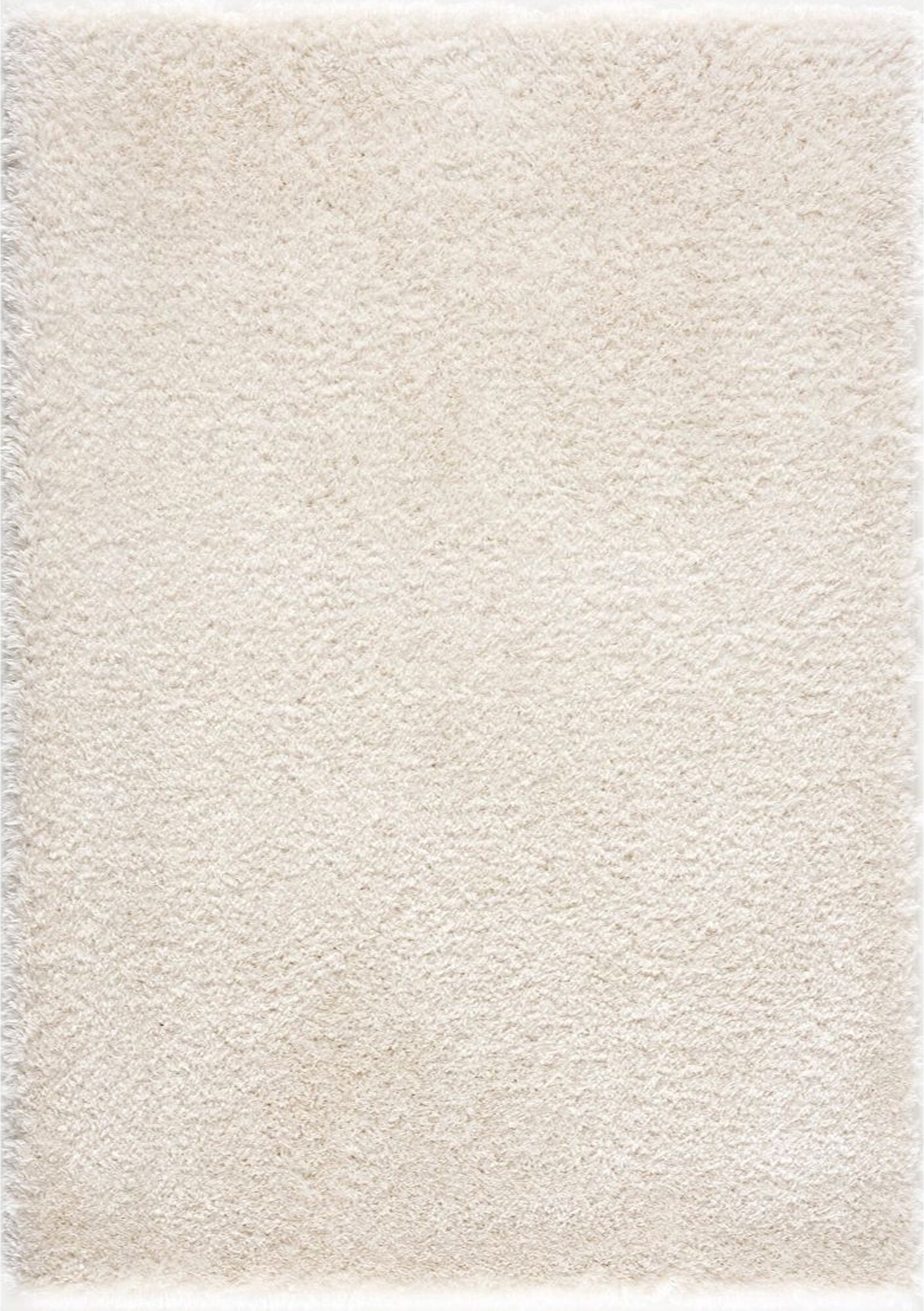 L&#x27;baiet Malibu Collection Polyester Julia White Shag 2 ft. x 3 ft. Scatter Area Rug