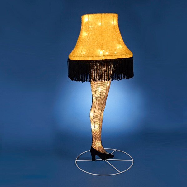 CC Christmas Decor 28" Yellow and Black A Christmas Story Three Dimensional Leg Outdoor Lamp Lighted