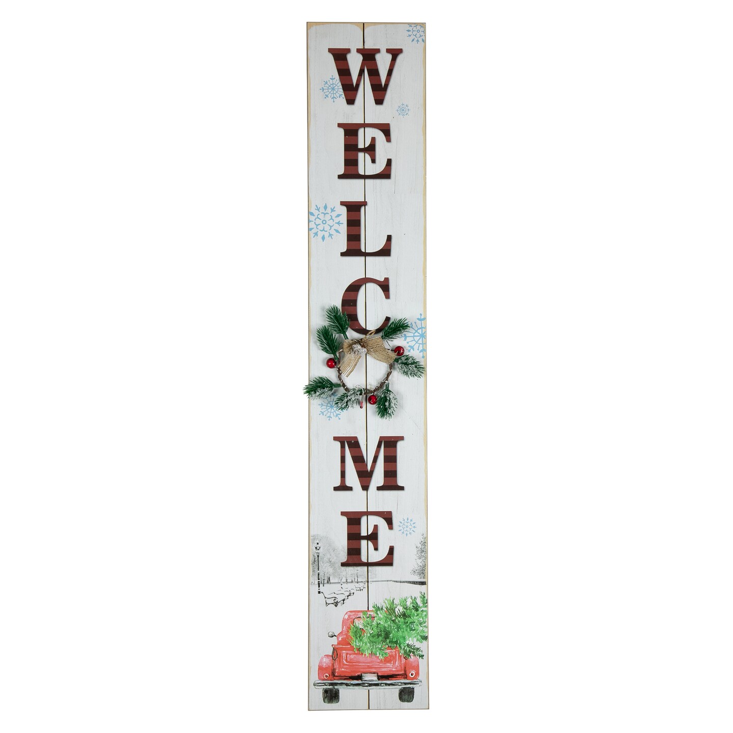 Northlight 31.75&#x22; LED Lighted Welcome Sign with Truck Christmas Sign