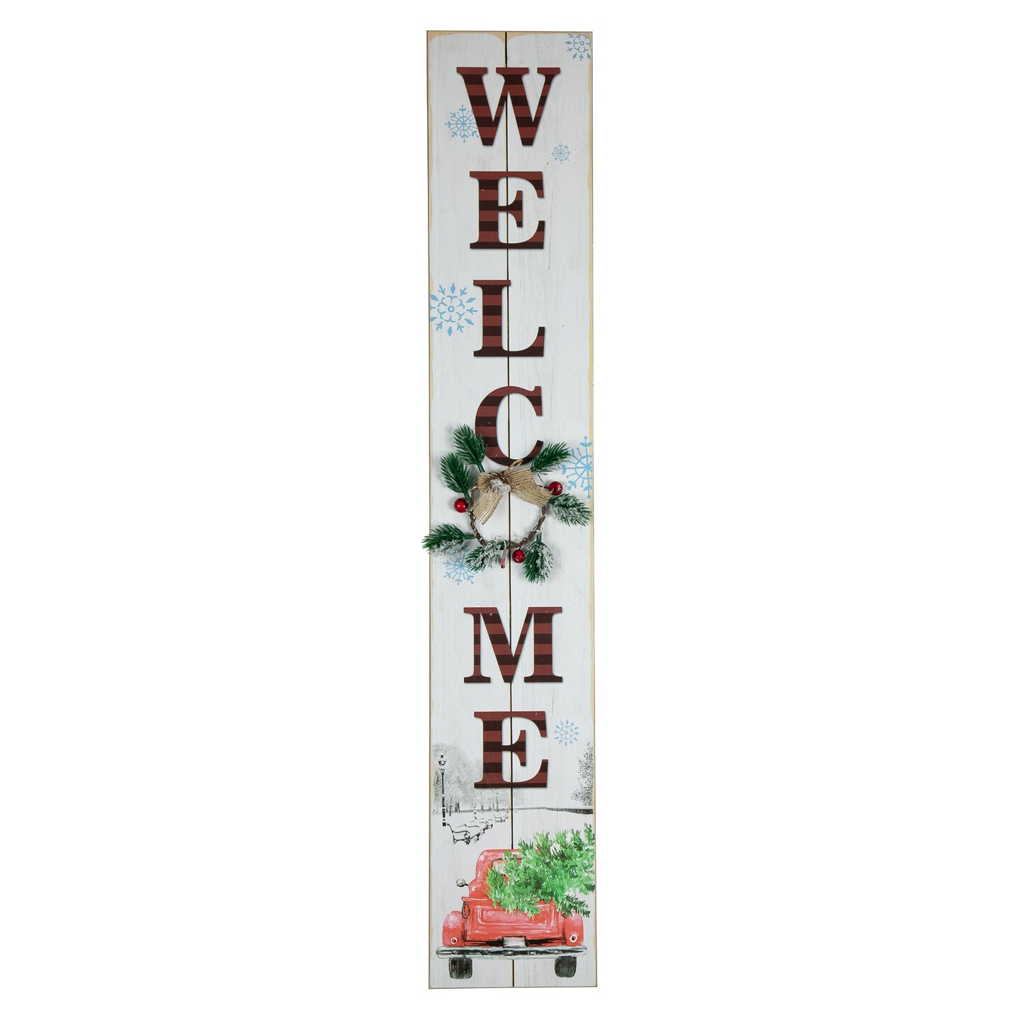 Northlight 31.75" LED Lighted Welcome Sign with Truck Christmas Sign