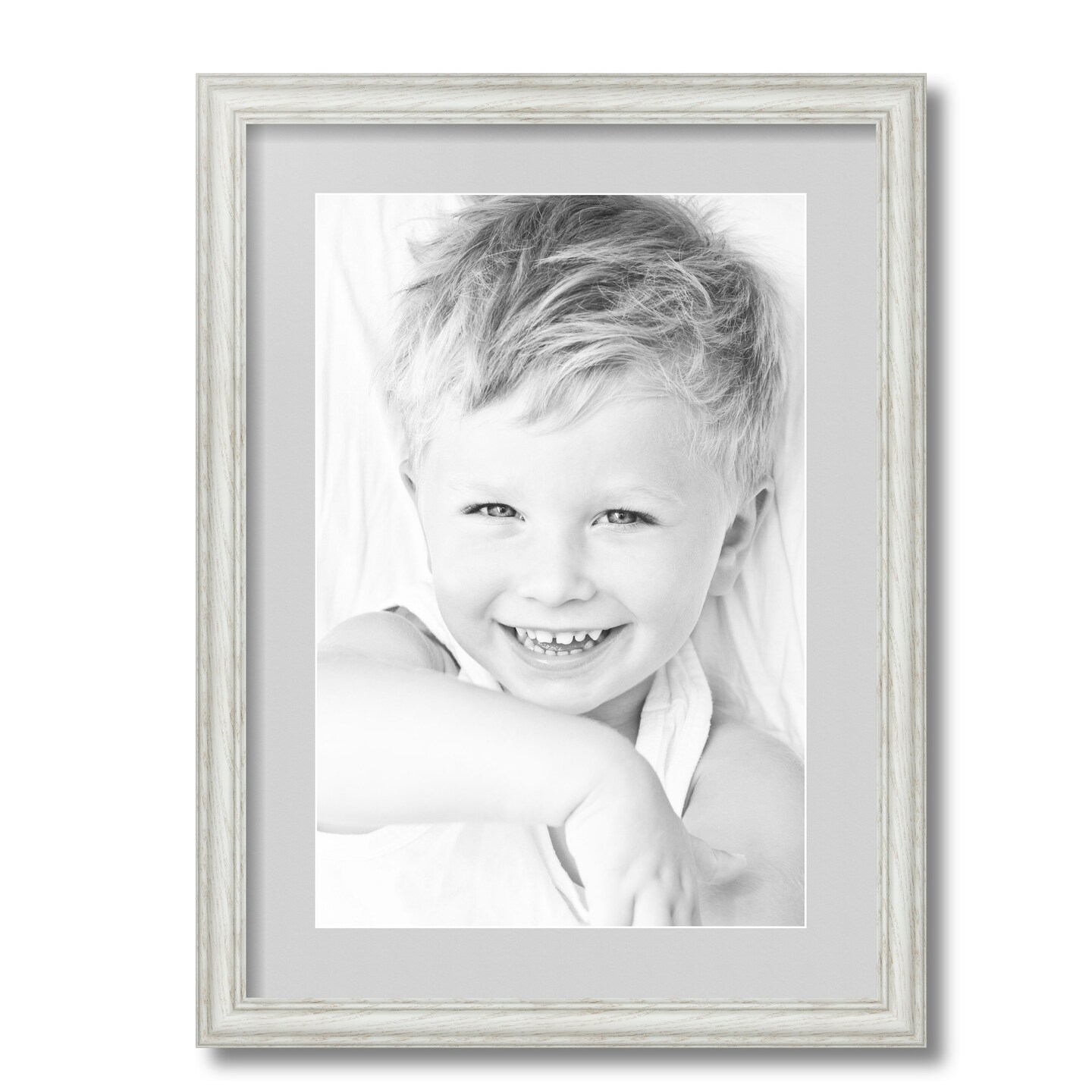 ArtToFrames 16x22&#x22; Matted Picture Frame with 12x18&#x22; Single Mat Photo Opening Framed in 1.25&#x22; White and 2&#x22; Mat (FWM-4098-16x22)