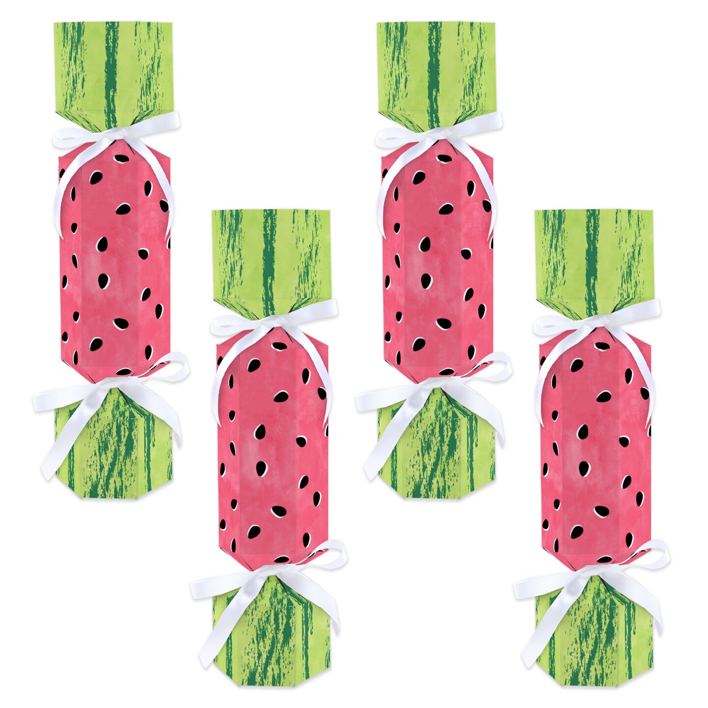 Big Dot of Happiness Sweet Watermelon - No Snap Fruit Party Table Favors - DIY Cracker Boxes - Set of 12
