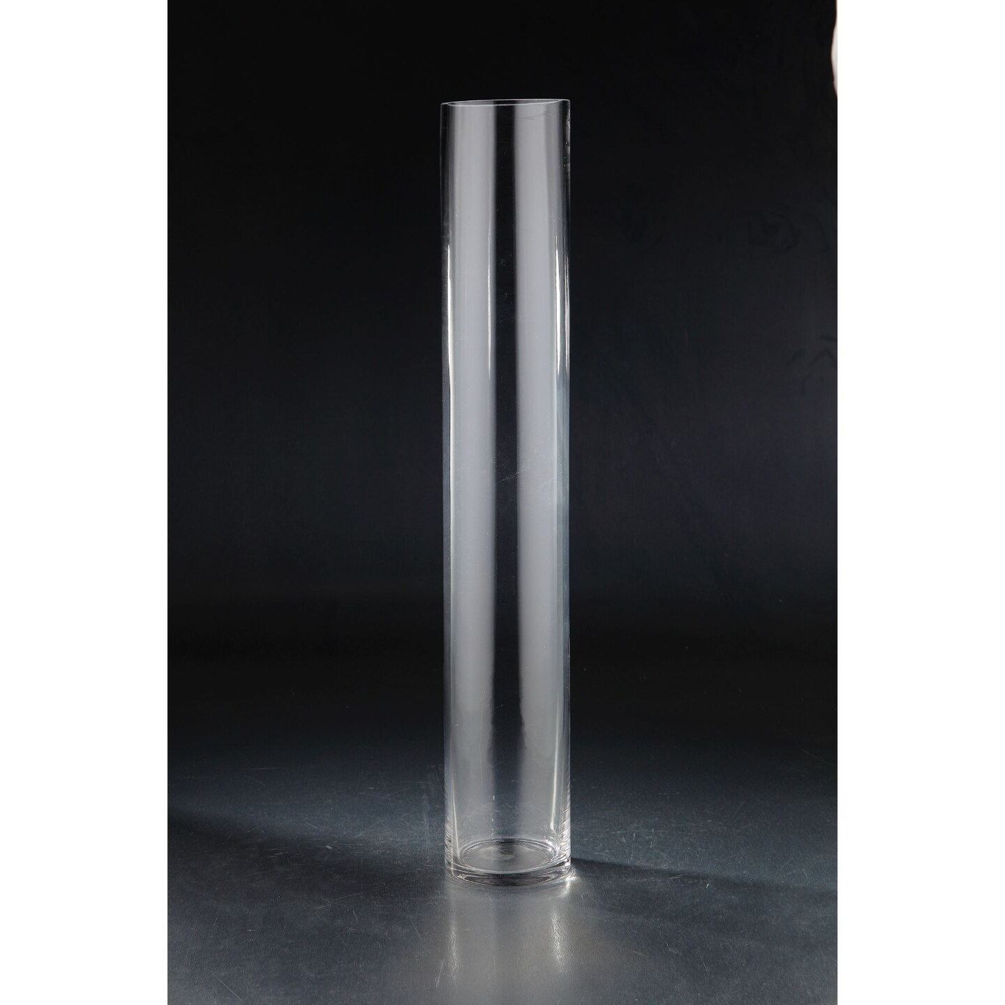 CC Home Furnishings 24&#x22; Clear Cylindrical Glass Vase