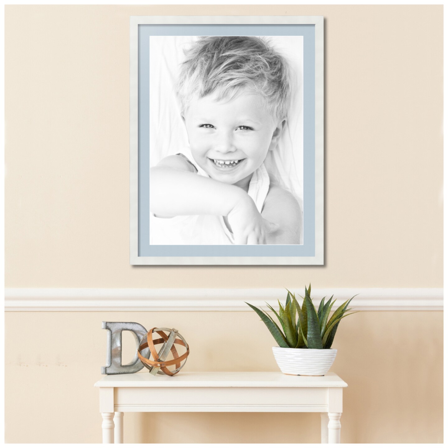 ArtToFrames 26x34" Matted Picture Frame with 22x30" Single Mat Photo Opening Framed in 1.25" White and 2" Mat (FWM-3966-26x34)
