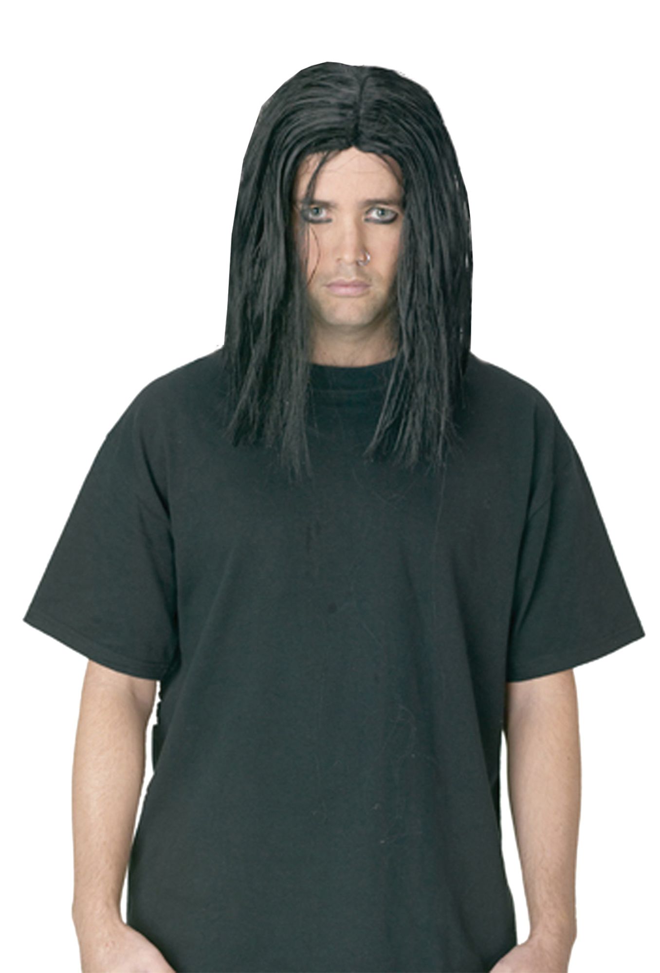 The Costume Center Black Sinister Young Man Men Adult Halloween Wig Costume Accessory One Size