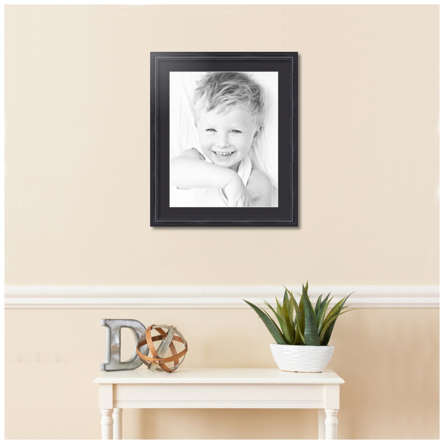 ArtToFrames 20x24&#x22; Matted Picture Frame with 16x20&#x22; Single Mat Photo Opening Framed in 1.25&#x22; Black and 2&#x22; Mat (FWM-4083-20x24)