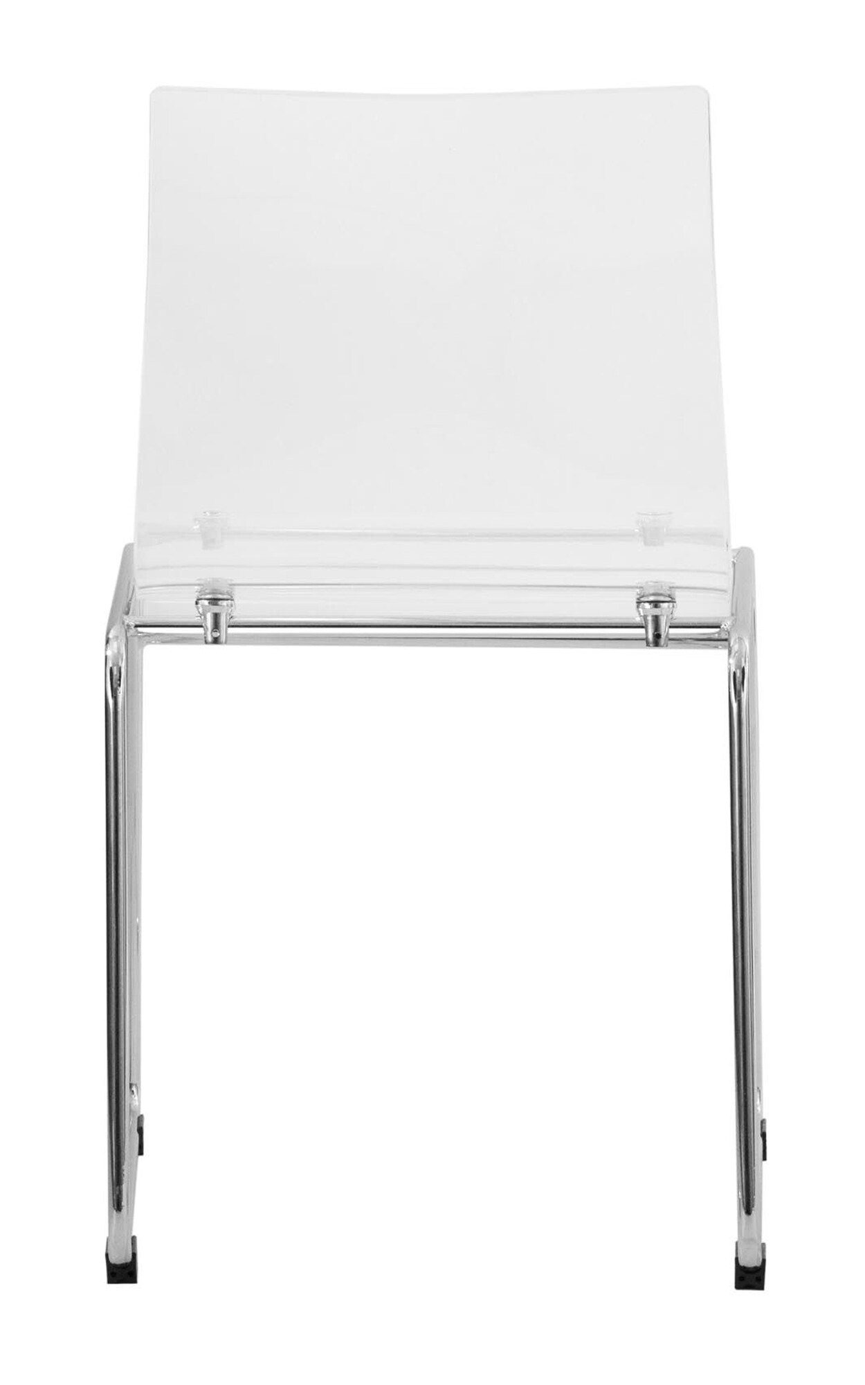 LeisureMod Lima Modern Acrylic Chair, Set of 4