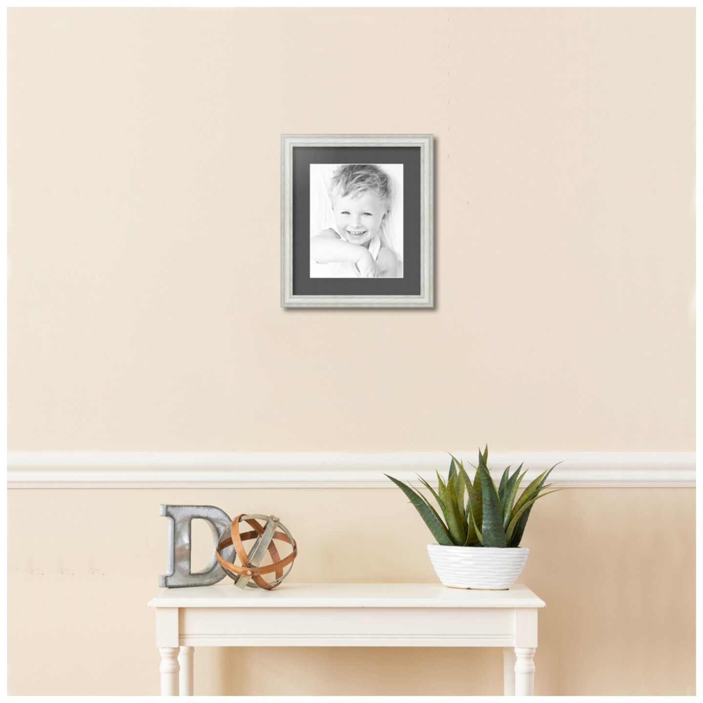 ArtToFrames 12.5x15&#x22; Matted Picture Frame with 8.5x11&#x22; Single Mat Photo Opening Framed in 1.25&#x22; White and 2&#x22; Mat (FWM-4098-12.5x15)