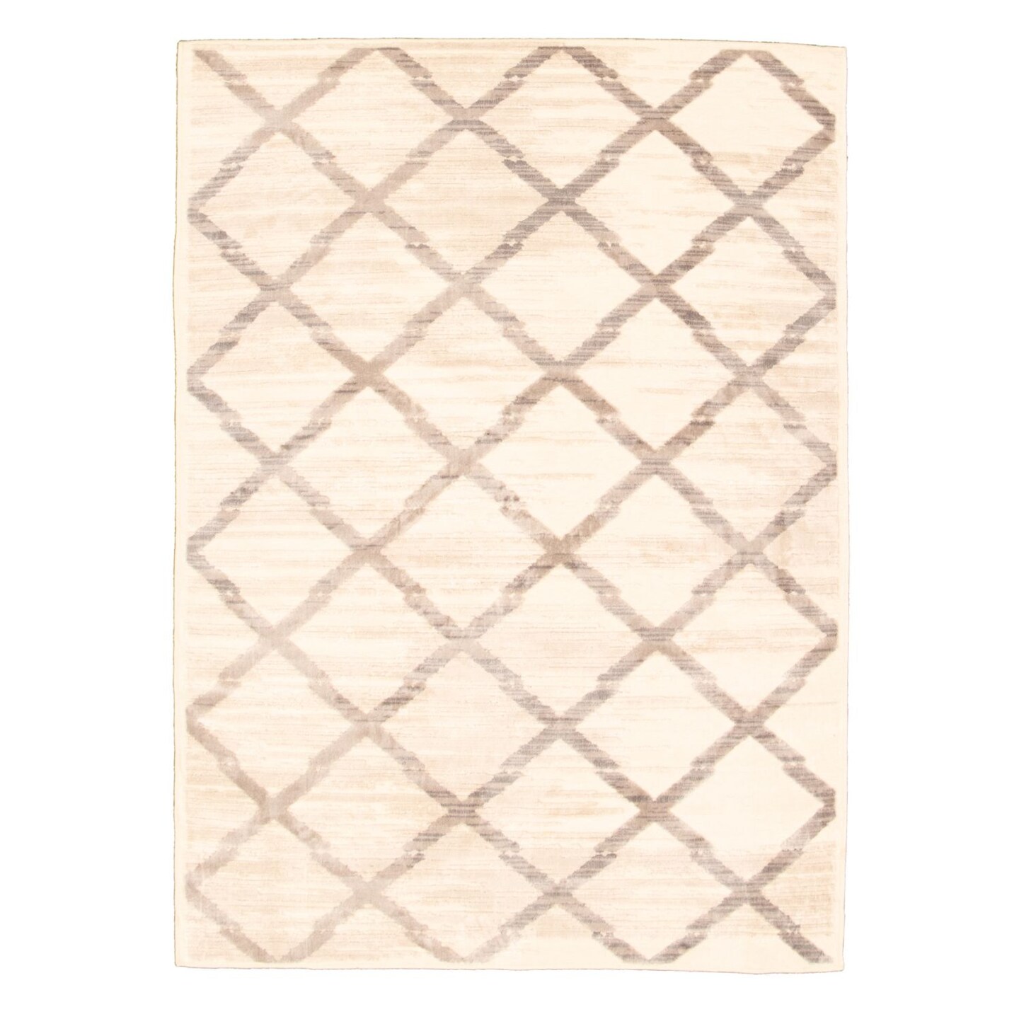 Chaudhary Living 6.25' x 9.5' Geometric Area Throw Rug - Cream and Gray