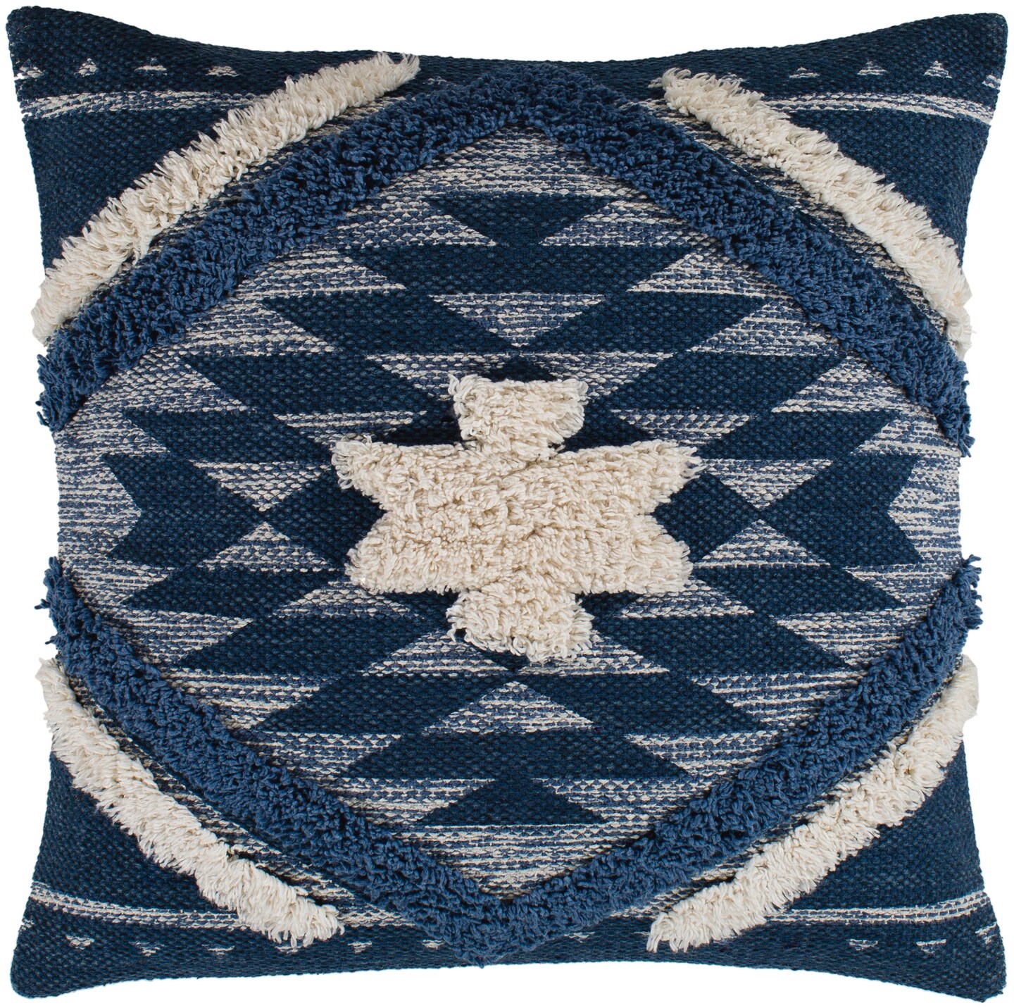 Tiwari Home 20 Blue Crushed Velvet Square Throw Pillow