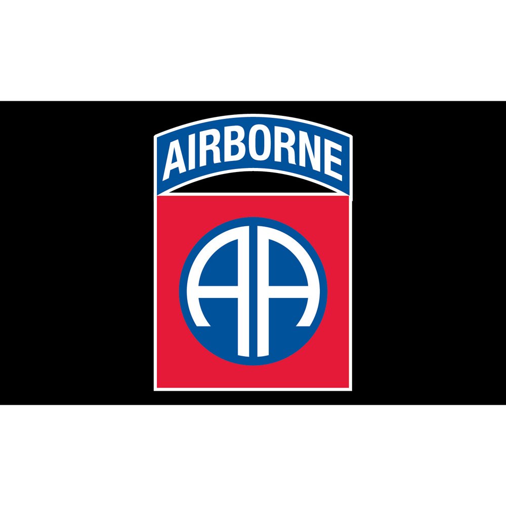 U.S. Army 82nd Airborne Flag with Grommets 3ft x 5ft White Background