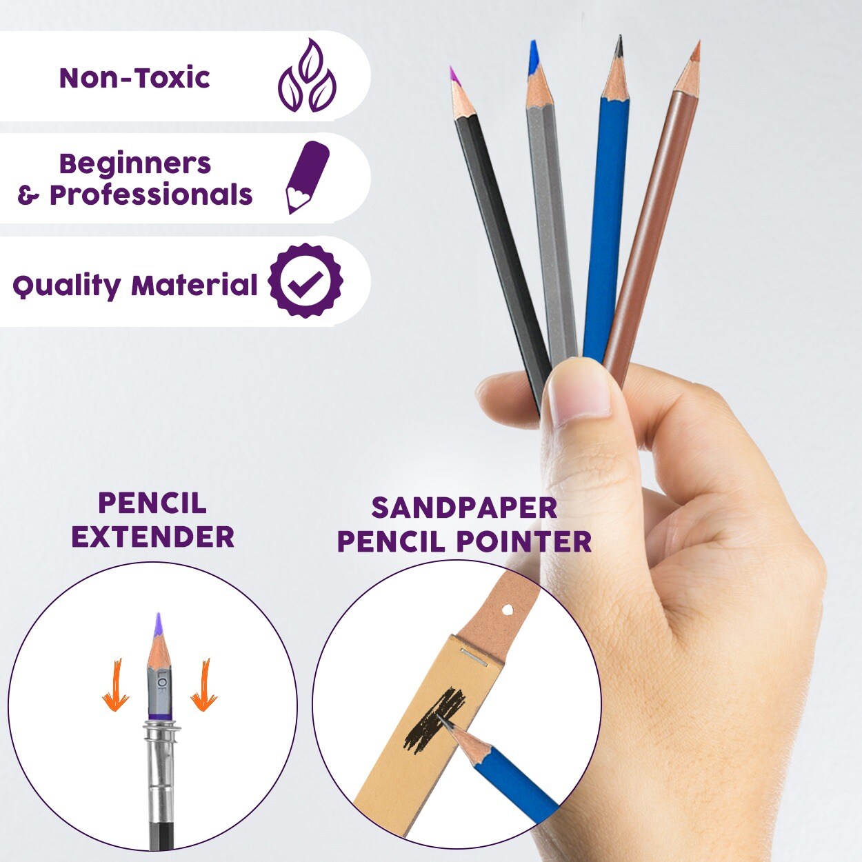 Glokers - Drawing Pencils Art Kit - Art Supplies for Adults and