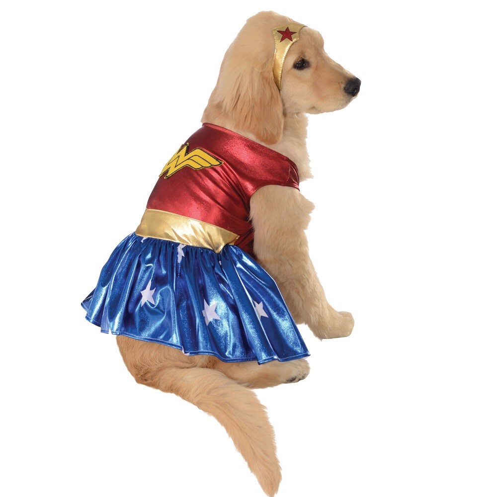 The Costume Center Red and Blue Wonder Woman Halloween Pet Costume - Small