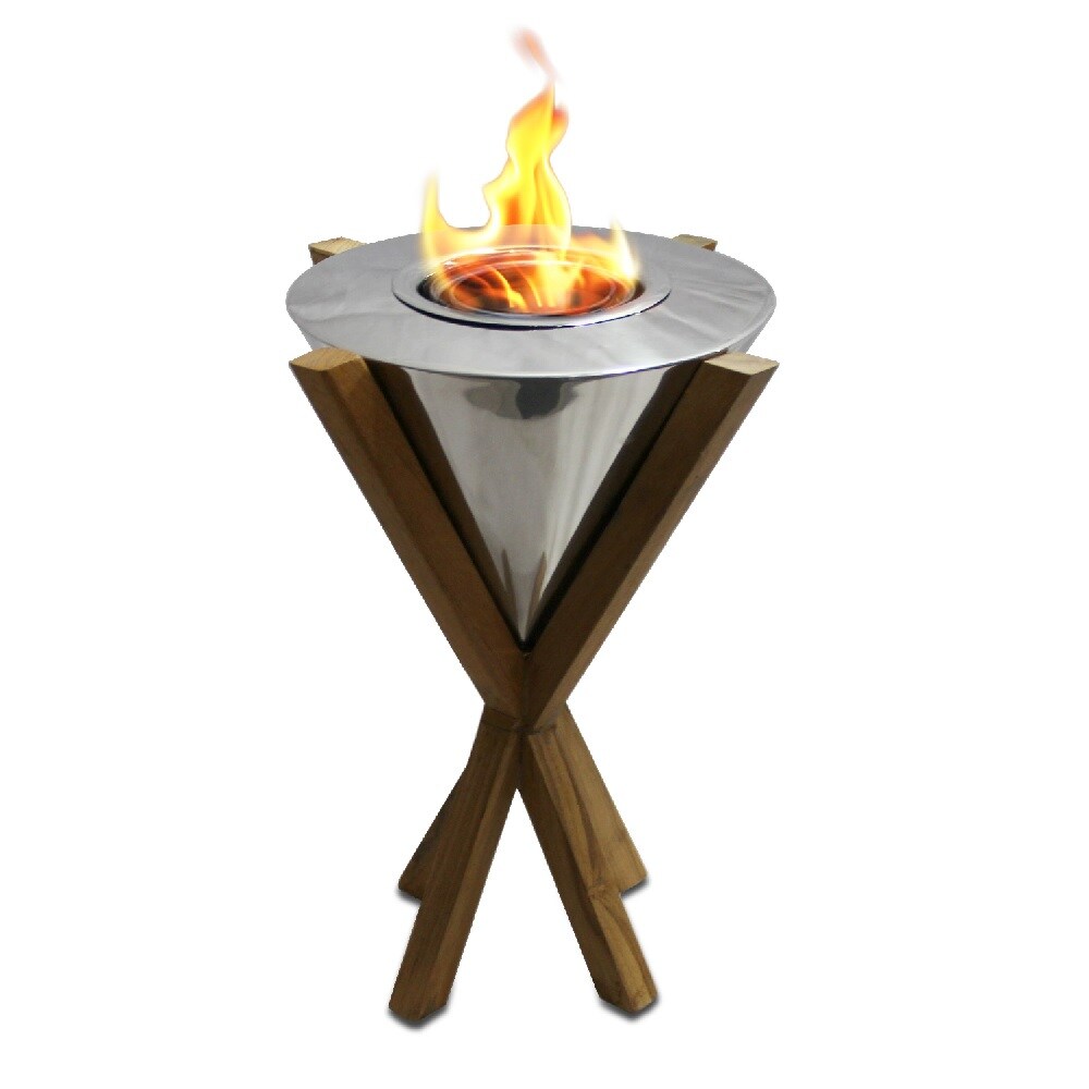 Luxury Fireplace Group Anywhere Fireplace Indoor/Outdoor Fireplace - Southampton Teak Table Top Fireplace