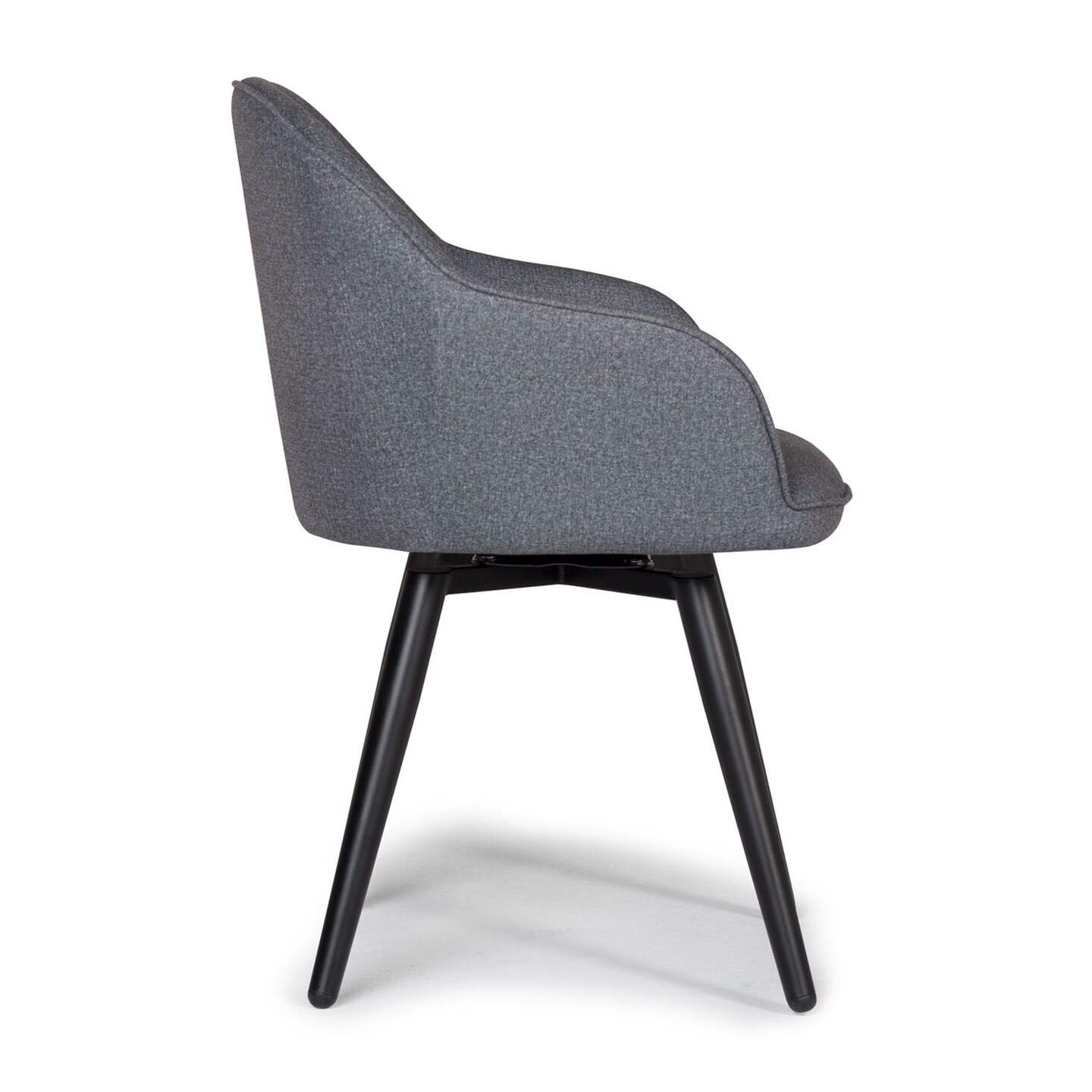 Studio Designs Home Dome Swivel Dining / Office Chair with Arms in Charcoal Grey