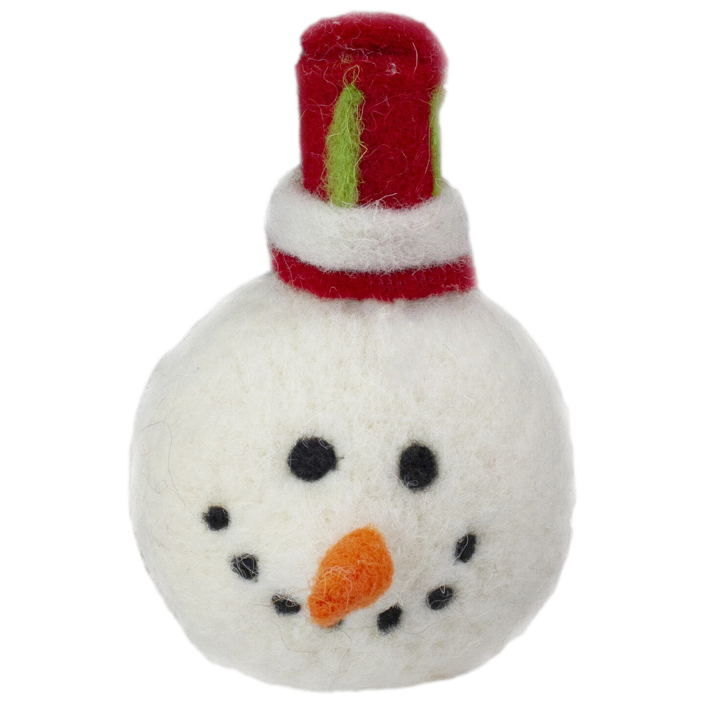 Tii Collections 5&#x22; Snowman Head with a Red and White Hat Christmas Ornament