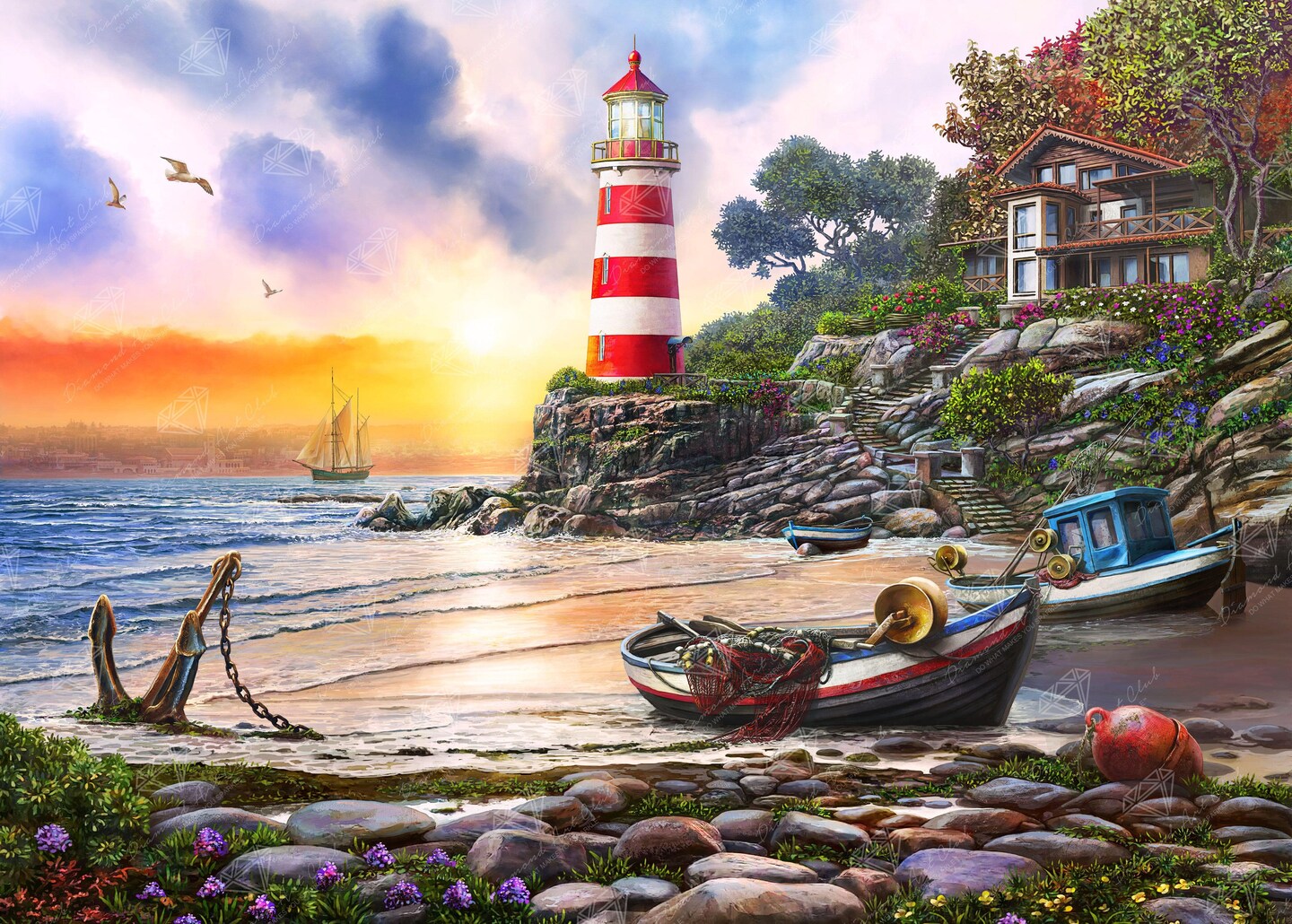 Lighthouse &#x26; Boat