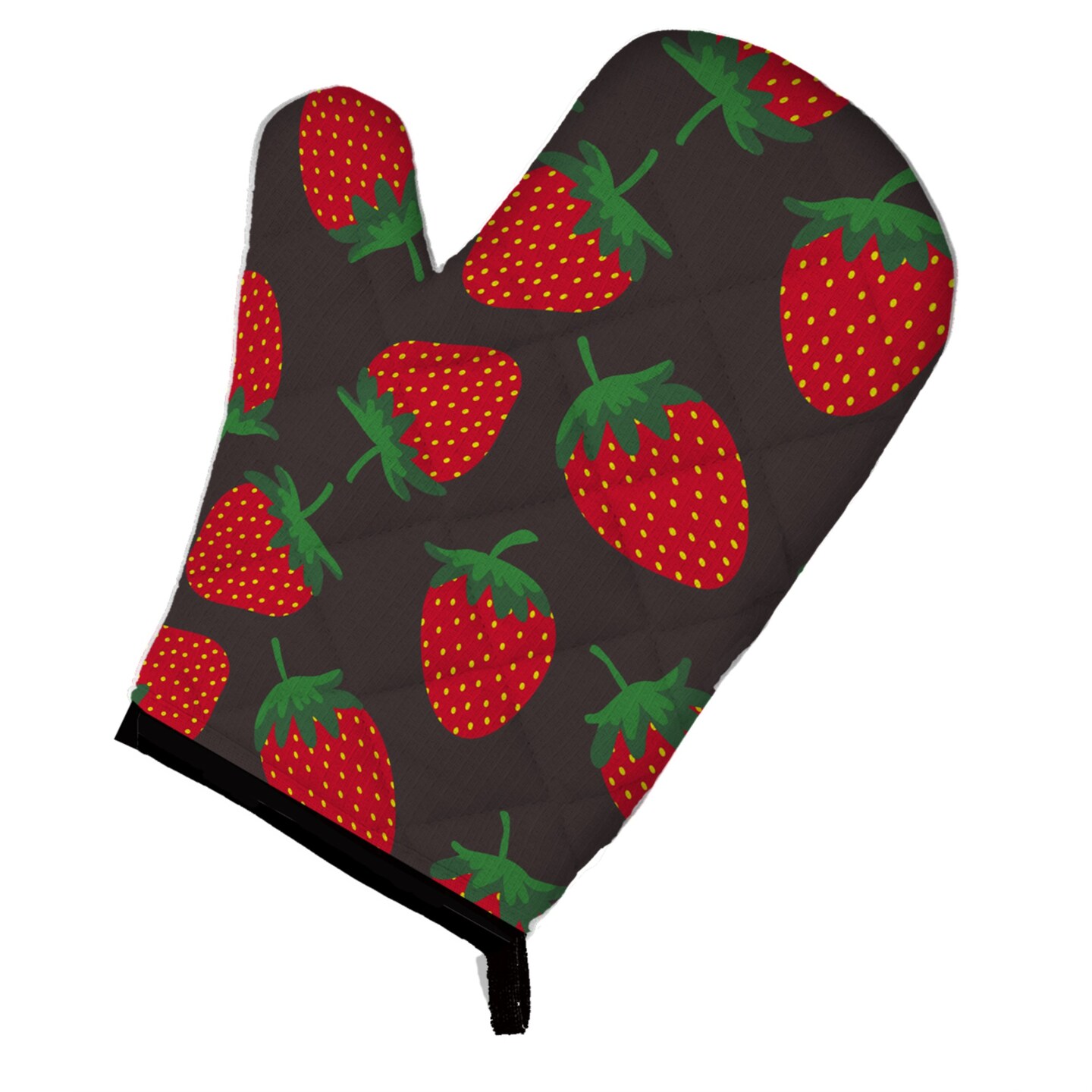 &#x22;Caroline&#x27;s Treasures Strawberries on Gray Oven Mitt, Multicolor, 12&#x22;&#x22; x 8.5&#x22;&#x22;&#x22;