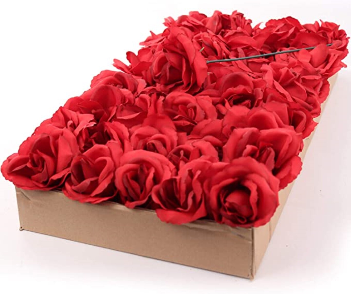 100-Pack: Dark Red Silk Rose Picks, 8&#x22; Stems, 3&#x22; Wide by Floral Home&#xAE;