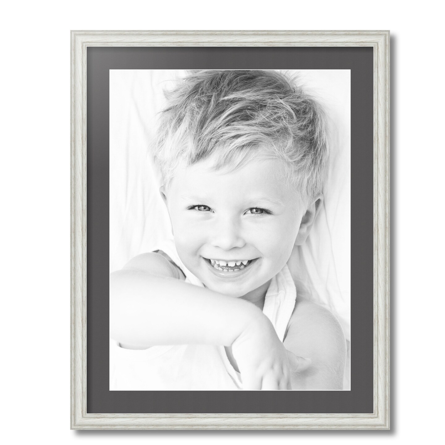 ArtToFrames 22x28 inch Black Stain on Red Oak Picture Frame online Matted with 2 Inch Single Mat for 18x24 Photos, Over 62 Colors, 4083-18x24