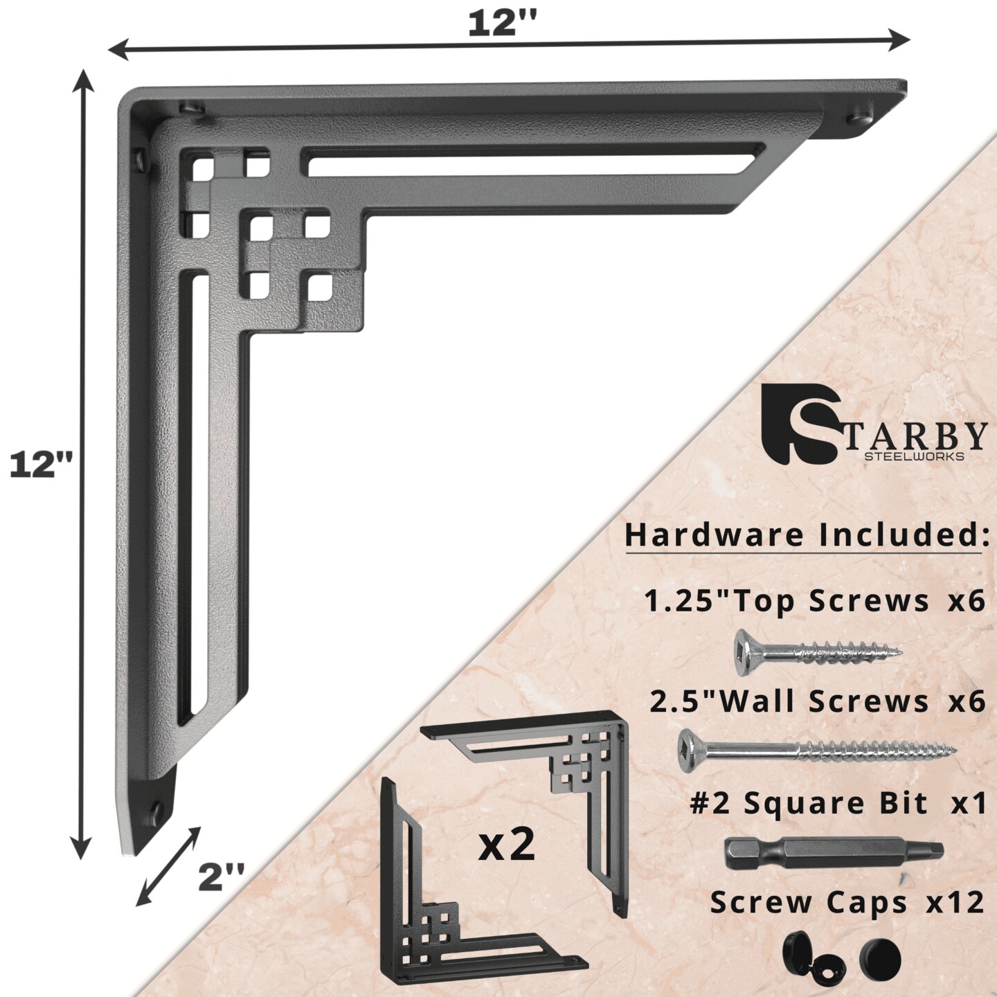 Starby Traditional Heavy Duty Steel Brackets