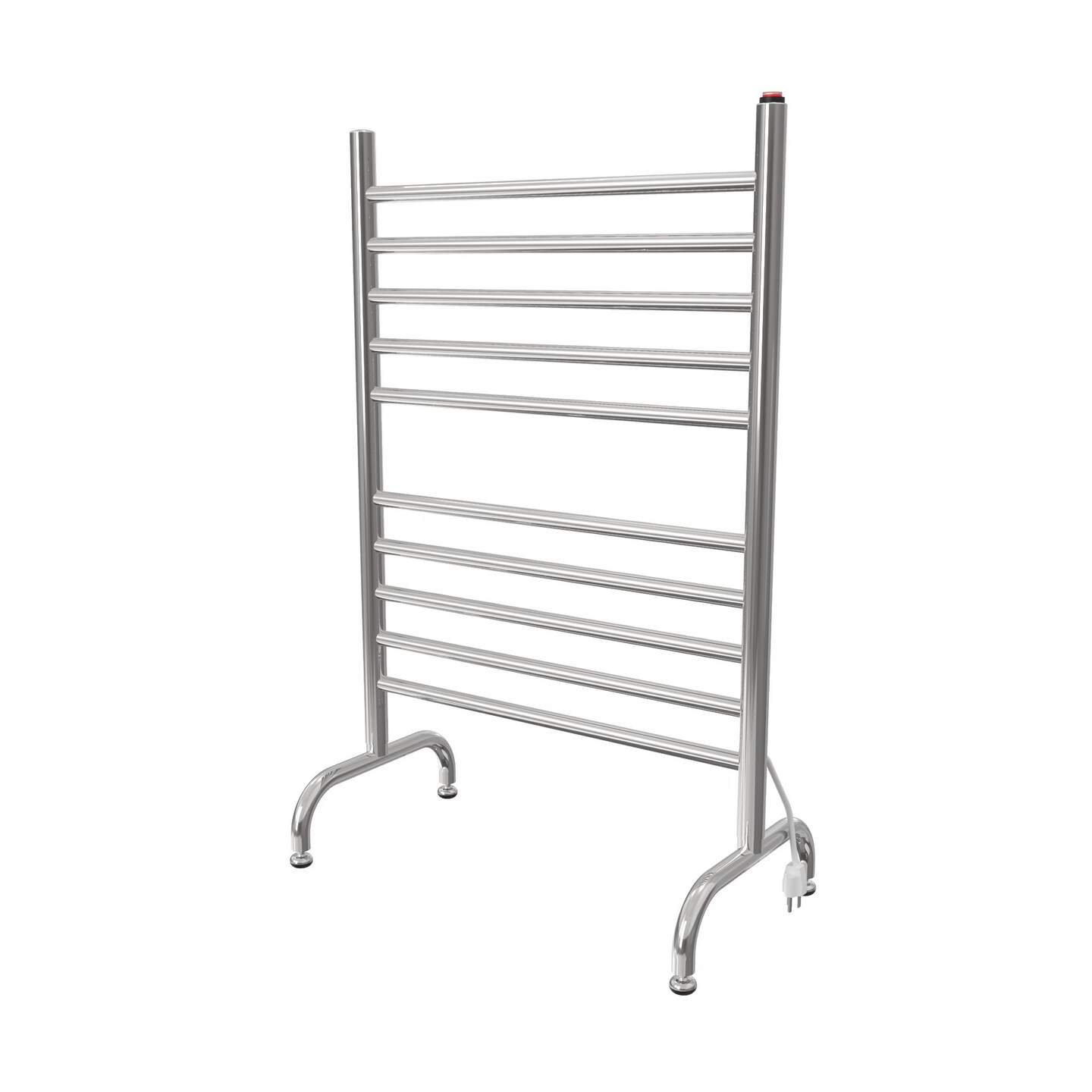 Amba Products 38&#x22; Stainless Steel 10 Cylindrical Polished Bars Freestanding Towel Warmer