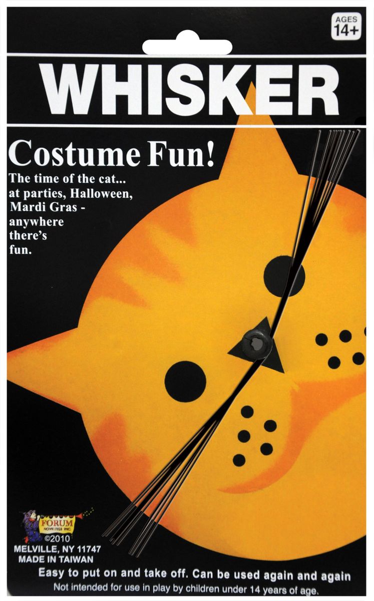 The Costume Center Black Cat Whiskers Halloween Costume Accessory