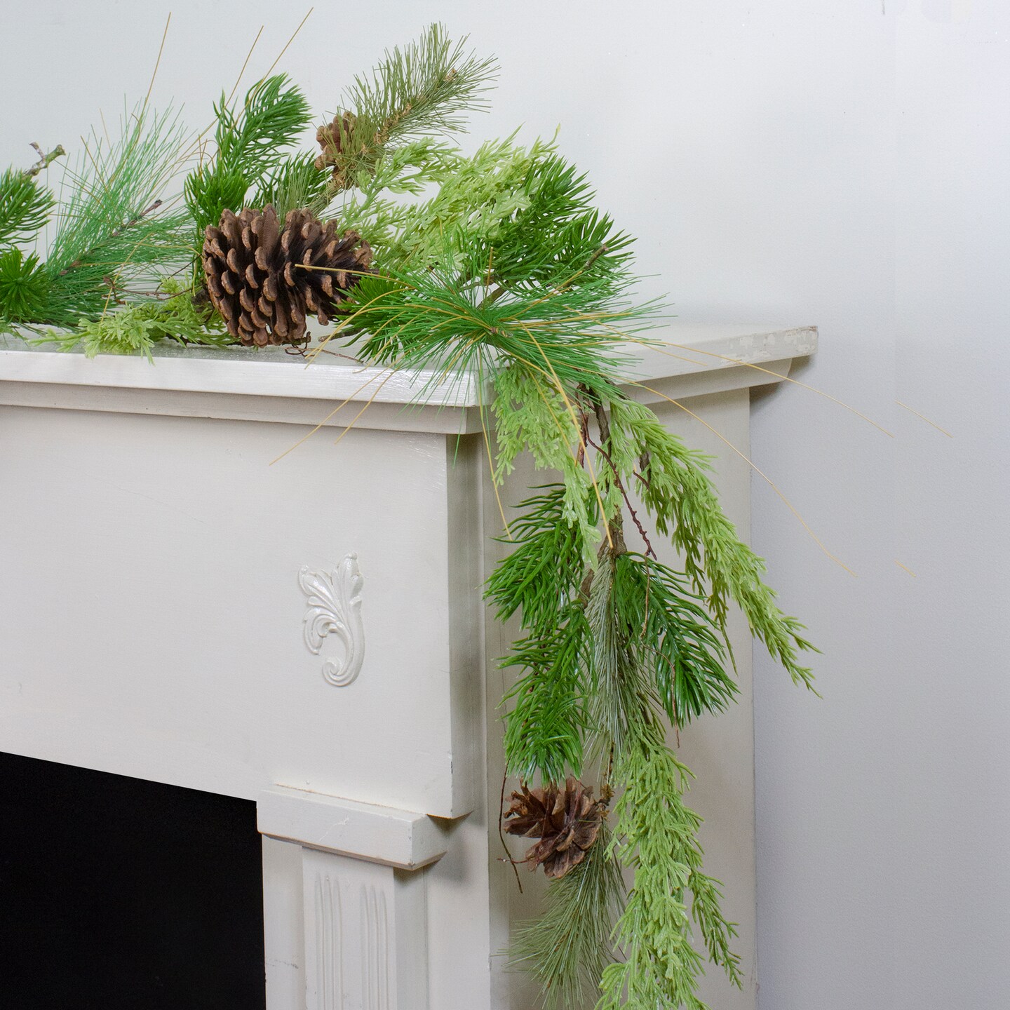 Northlight Real Touch™️Mixed Pine with Pine Cones Artificial Christmas Garland - 5' x 6" - Unlit