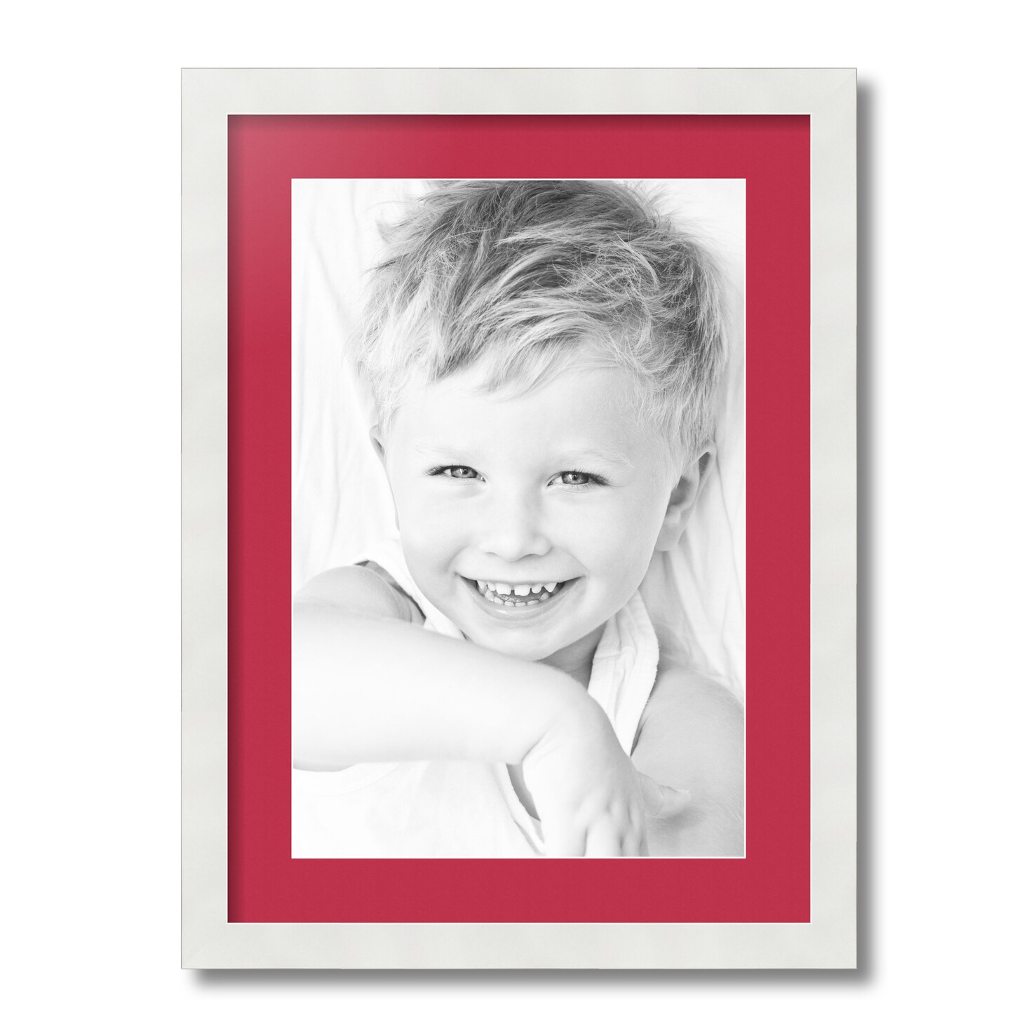 ArtToFrames 16x22" Matted Picture Frame with 12x18" Single Mat Photo Opening Framed in 1.25" White and 2" Mat (FWM-3966-16x22)