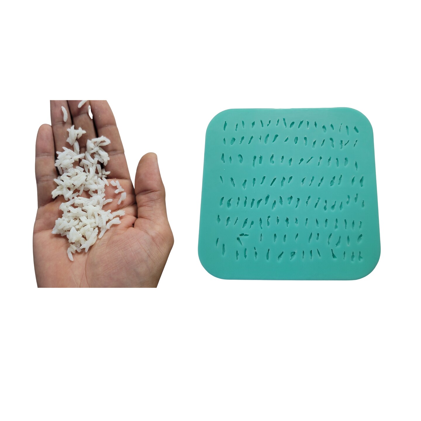 125pc Realistic Cooked Rice Grains Silicone Mold| Asian Cuisine Silicone Mold| Soap| Candle | Mold for Wax| Mold for Resin| Not Food Grade