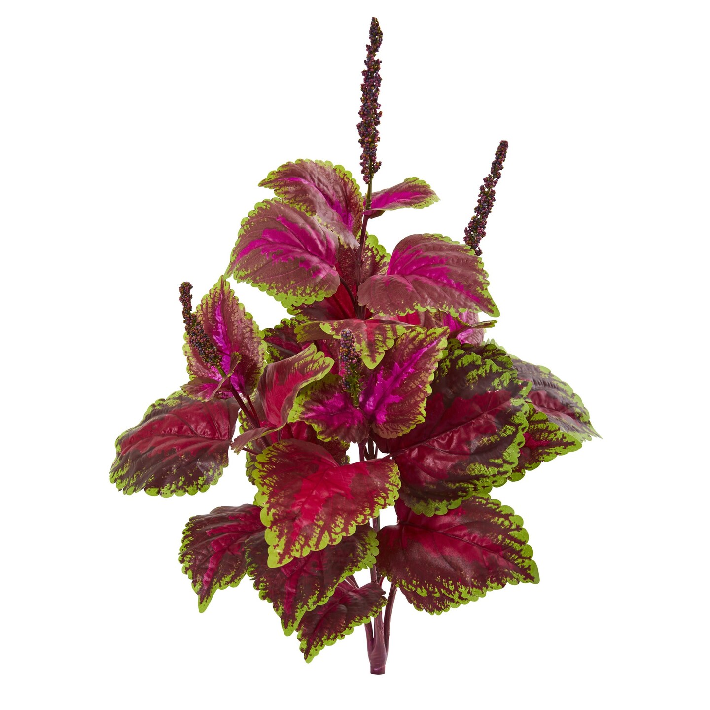 Nearly Natural Set of 6 Coleus Bush Artificial Plants 23&#x22;