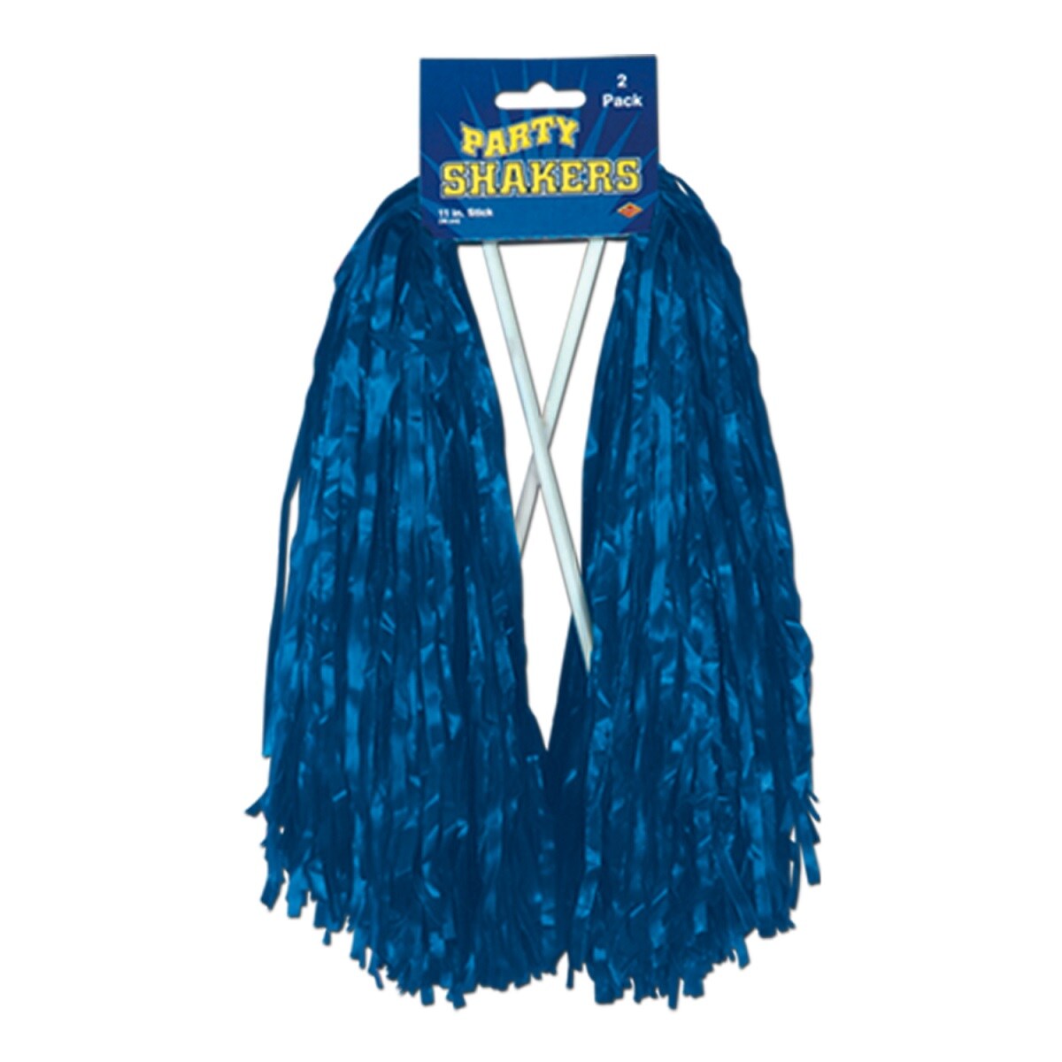 Beistle Club Pack of 48 Pre-Packaged Blue Football Themed School Spirt Poly Shakers 12"