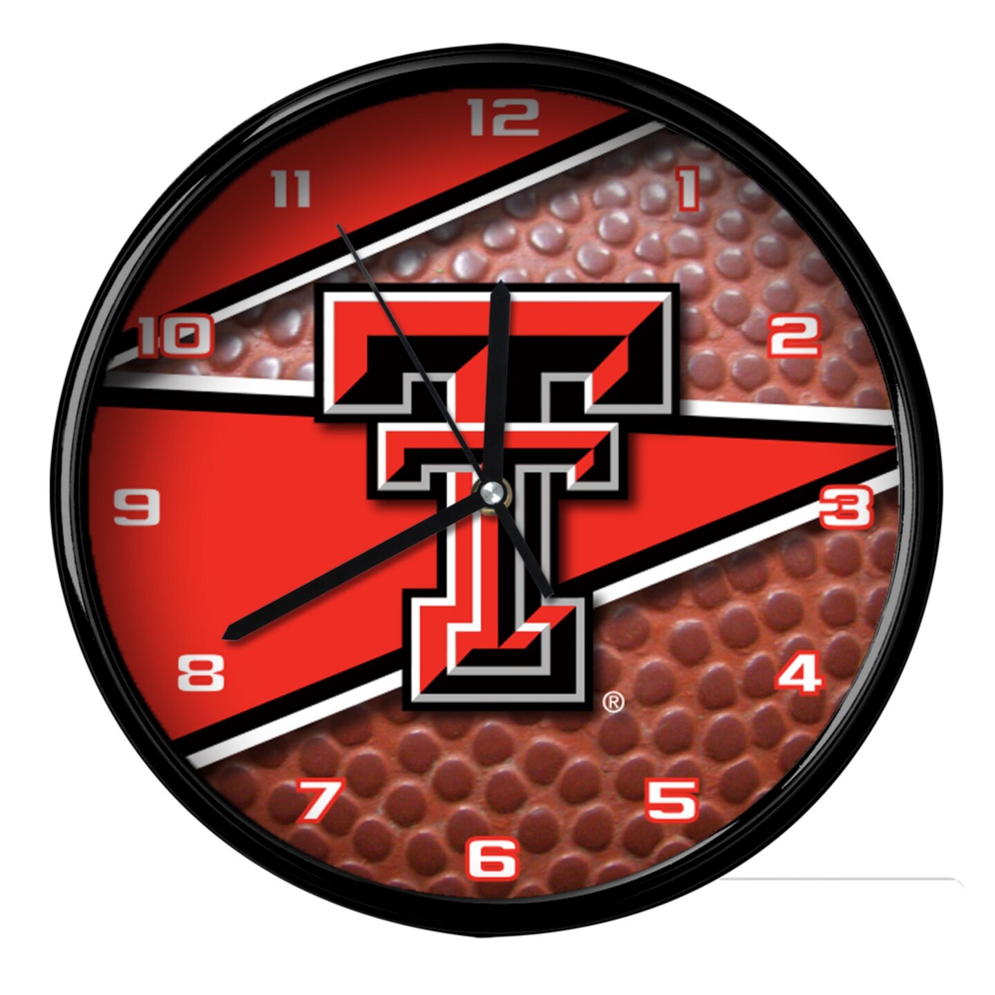 The Memory Company 11.5" Black and Brown NCAA Texas Tech Red Raiders Wall Clock
