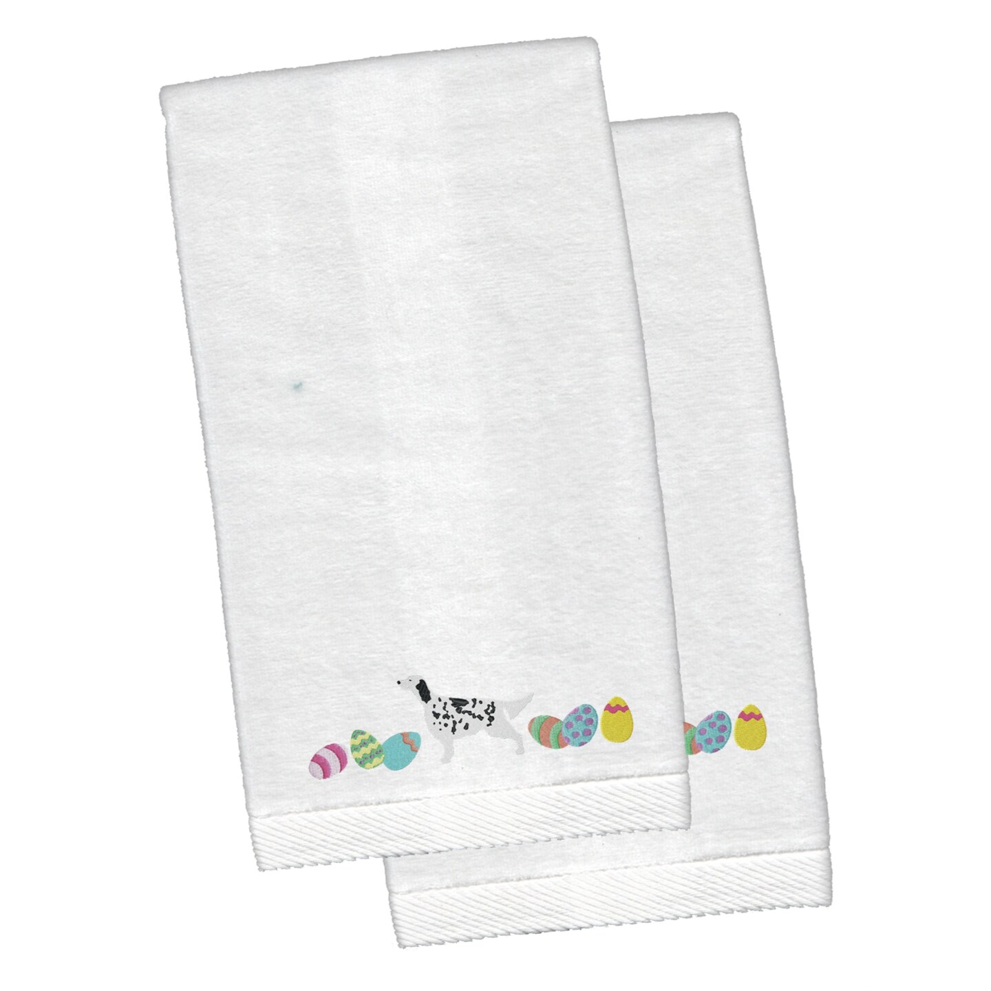 &#x22;Caroline&#x27;s Treasures English Setter Easter Emboidered Hand Towels, 26hx16w, Multicolor&#x22;