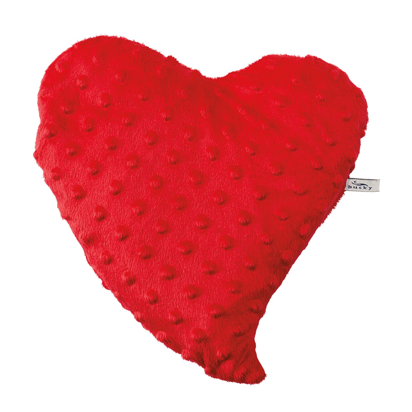 Contemporary Home Living 6&#x22; Red Heart Personal Body Care Essentials Bucky Heartwarmer Small Pillow