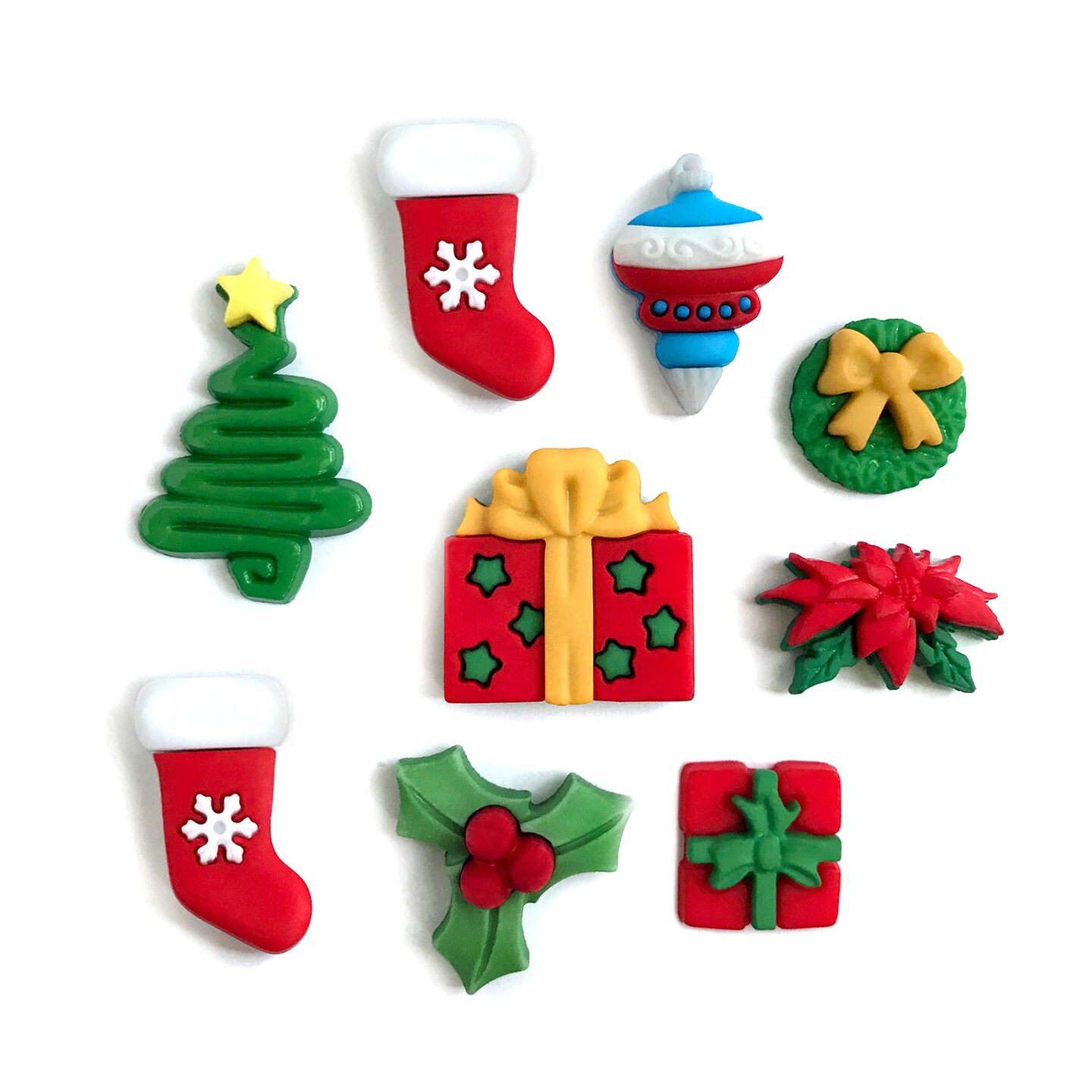 Buttons Galore Hung with Care Christmas Craft Buttons - 27 Sewing &#x26; Craft Buttons