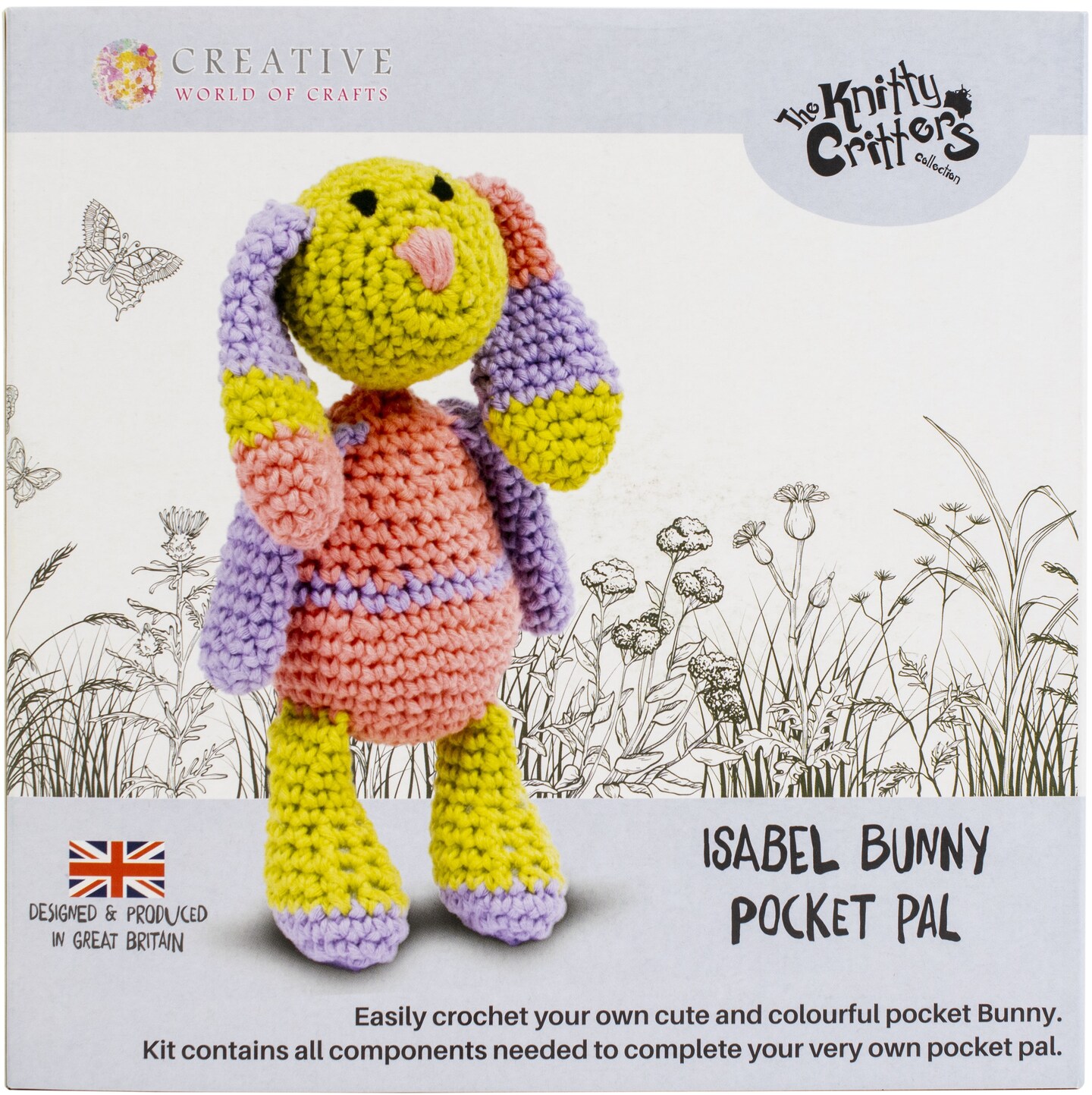 Knitty Critters Pocket Pals Crochet Kit: Isabel Bunny Knitty Critters Pocket Pals Crochet Kit: Isabel Bunny
