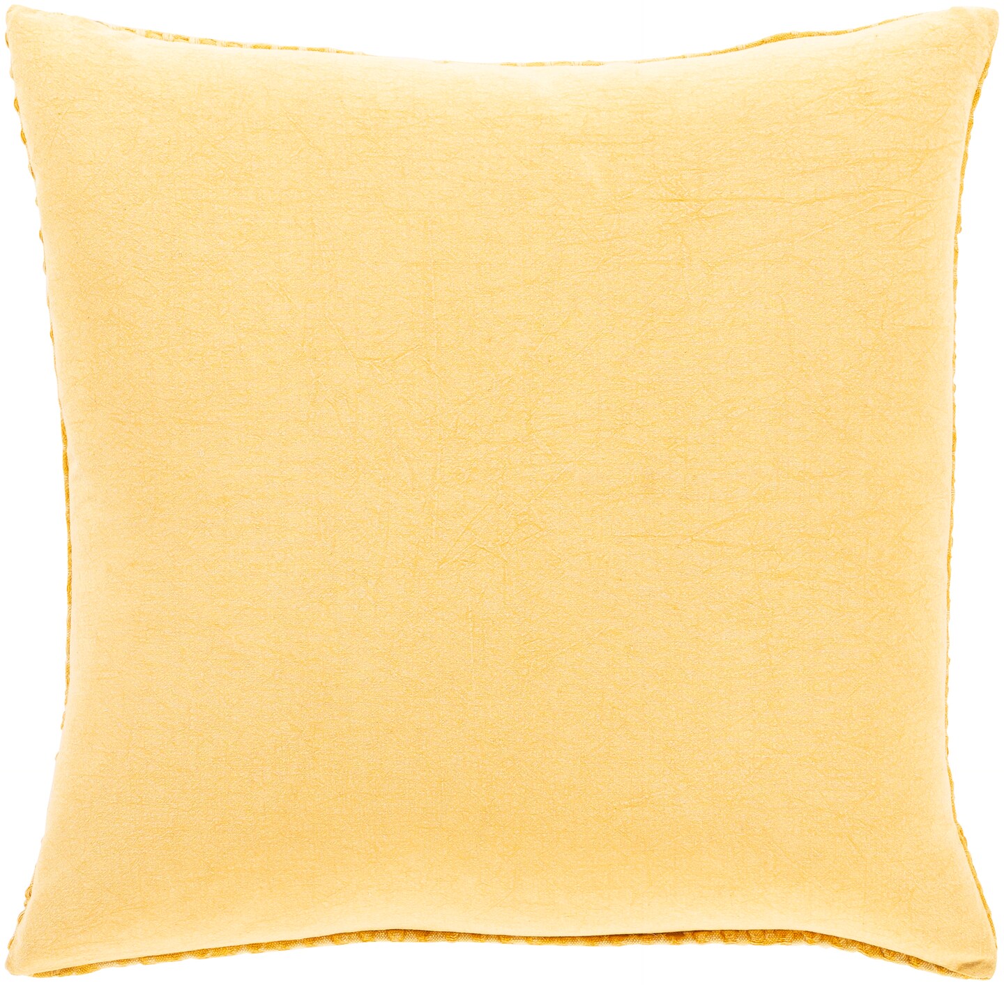 Tiwari Home 22&#x22; Yellow Textured Pattern Woven Square Throw Pillow Cover