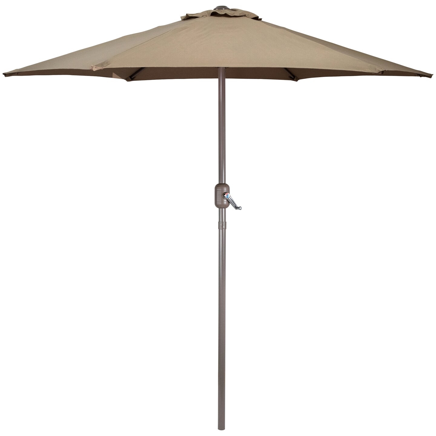 Northlight 7.5ft Outdoor Patio Market Umbrella with Hand Crank, Taupe