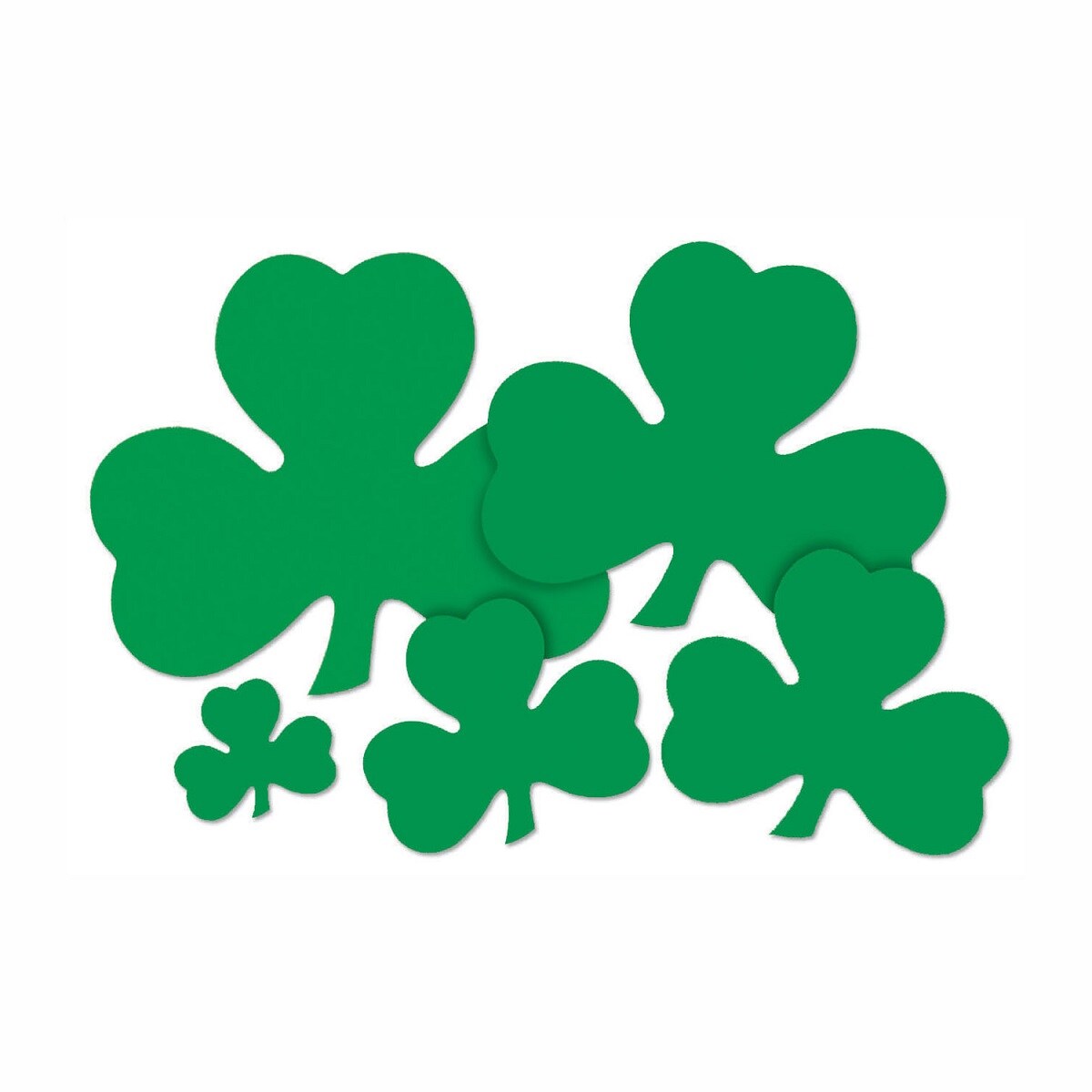 Beistle Club Pack of 144 St. Patrick&#x27;s Day Shamrock Cutout Party Decorations 5&#x22;