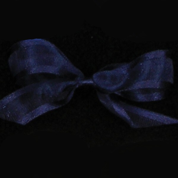 The Ribbon People Navy Blue Edged Organdy Georgette Craft Ribbon 0.5" x 120 Yards