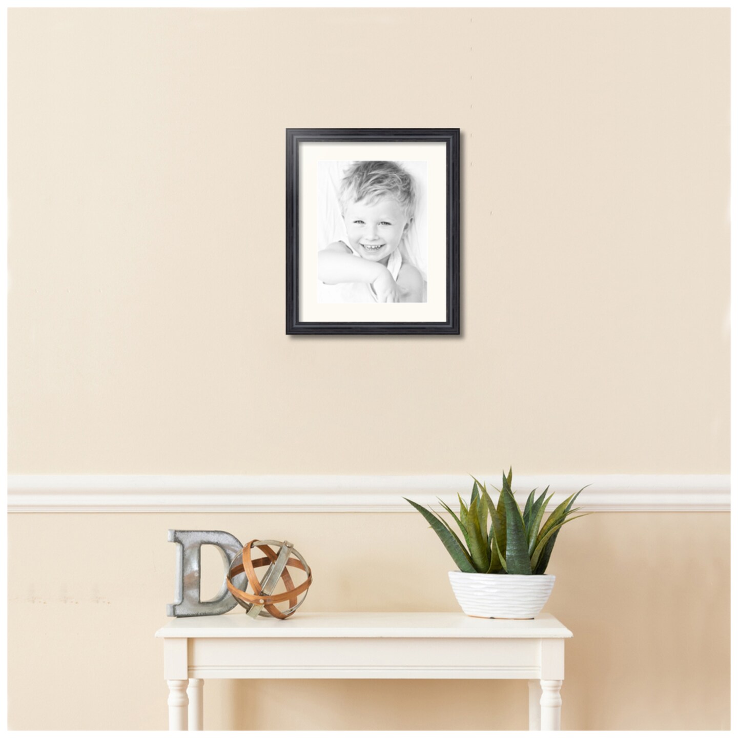 ArtToFrames 14x17" Matted Picture Frame with 10x13" Single Mat Photo Opening Framed in 1.25" Black and 2" Mat (FWM-4083-14x17)