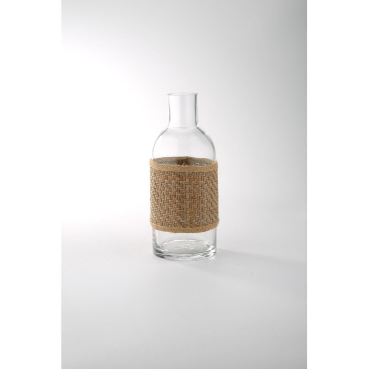CC Home Furnishings 10&#x22; Brown Glass Bottle Vase Tabletop Decoration