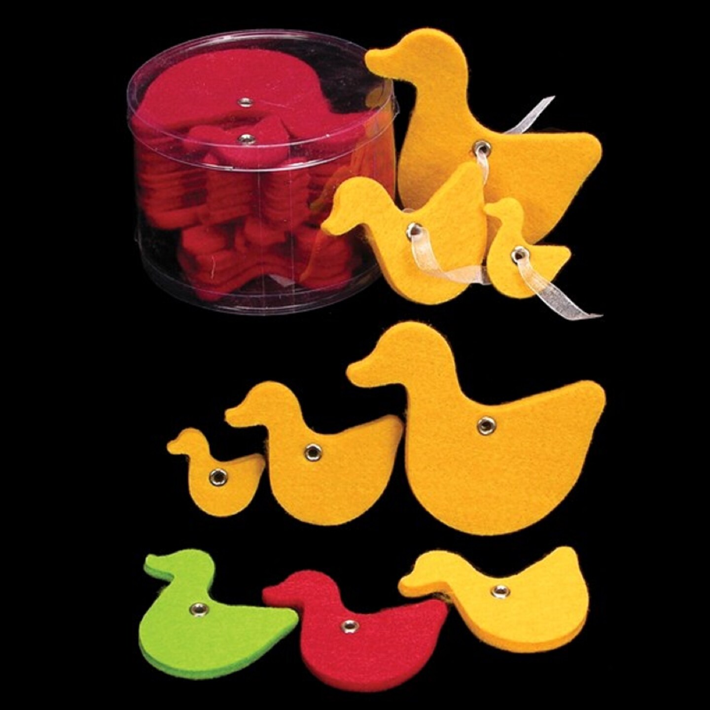 The Ribbon People Club Pack of 144 Yellow Fuzzy Felt Craft Ducks 3&#x22;