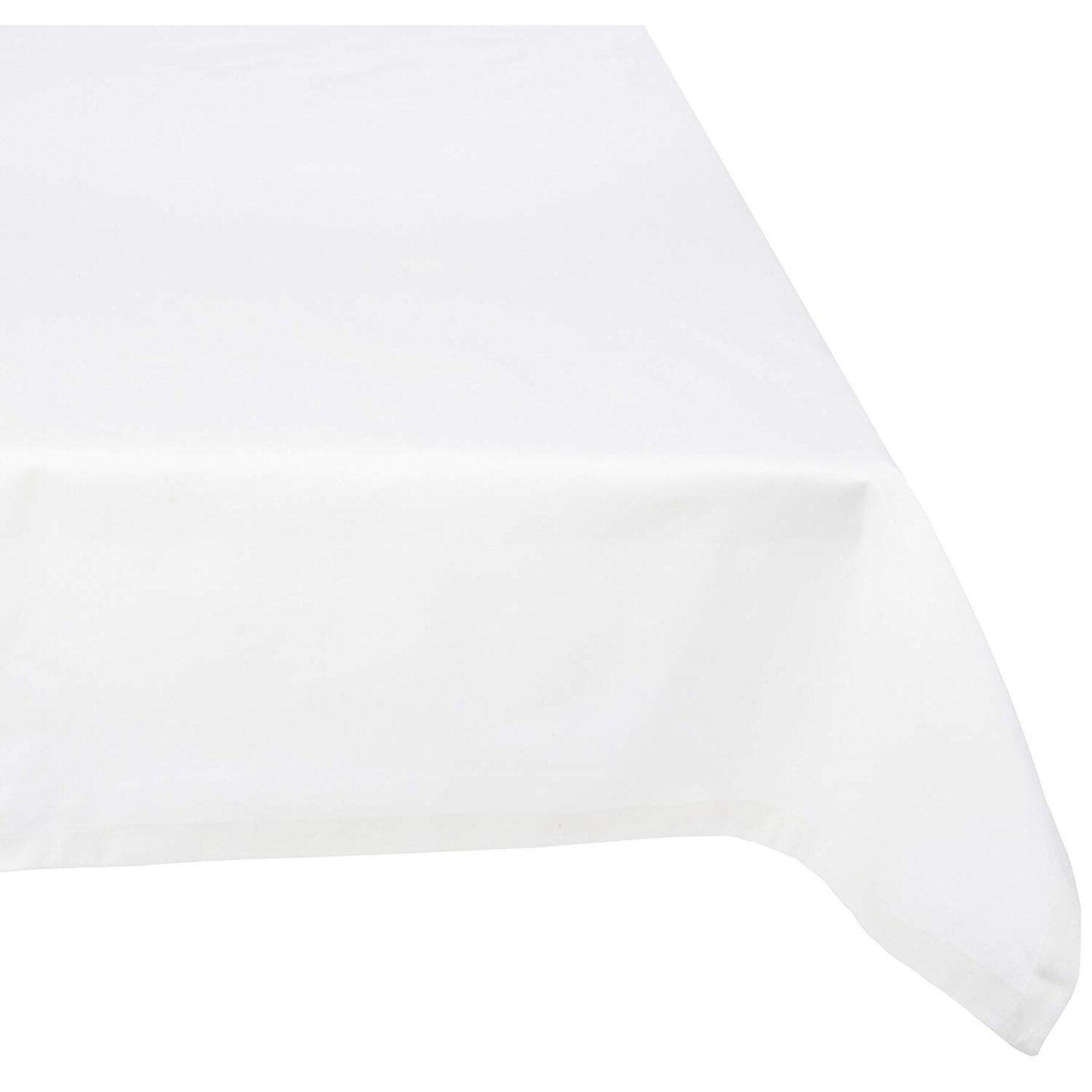 Contemporary Home Living White Restaurant Quality Rectangular Cotton Tablecloth 60" x 84"
