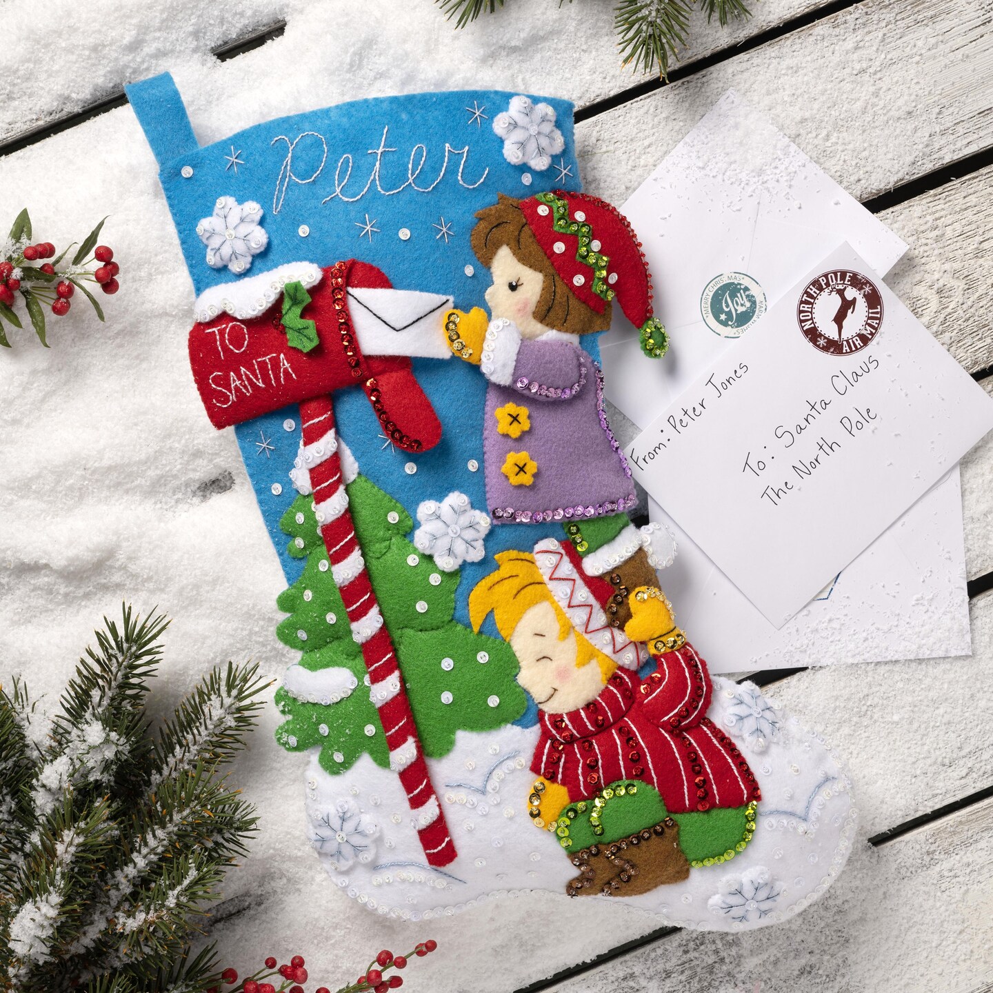 Shop Plaid Bucilla ® Seasonal - Felt - Stocking Kits - Dear Santa