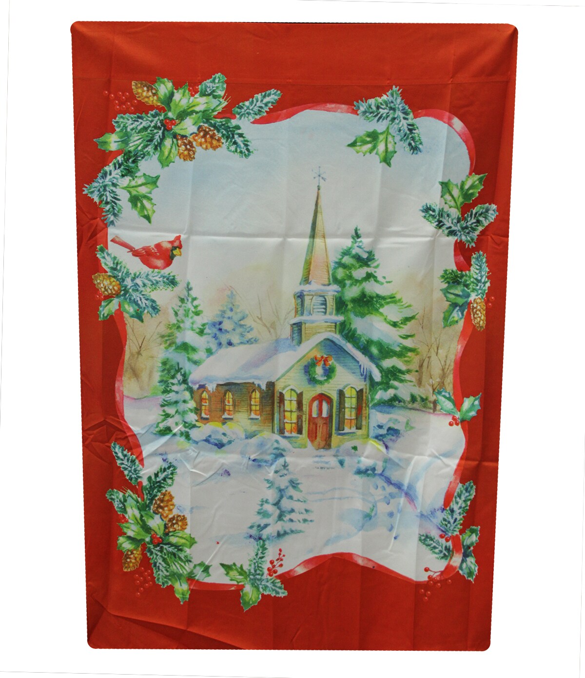 Evergreen Wonderland Snow Christmas Morning Outdoor Flag 43&#x22; x 29&#x22;