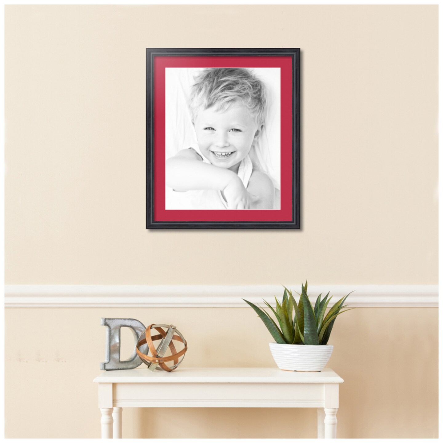 ArtToFrames 21x25" Matted Picture Frame with 17x21" Single Mat Photo Opening Framed in 1.25" Black and 2" Mat (FWM-4083-21x25)