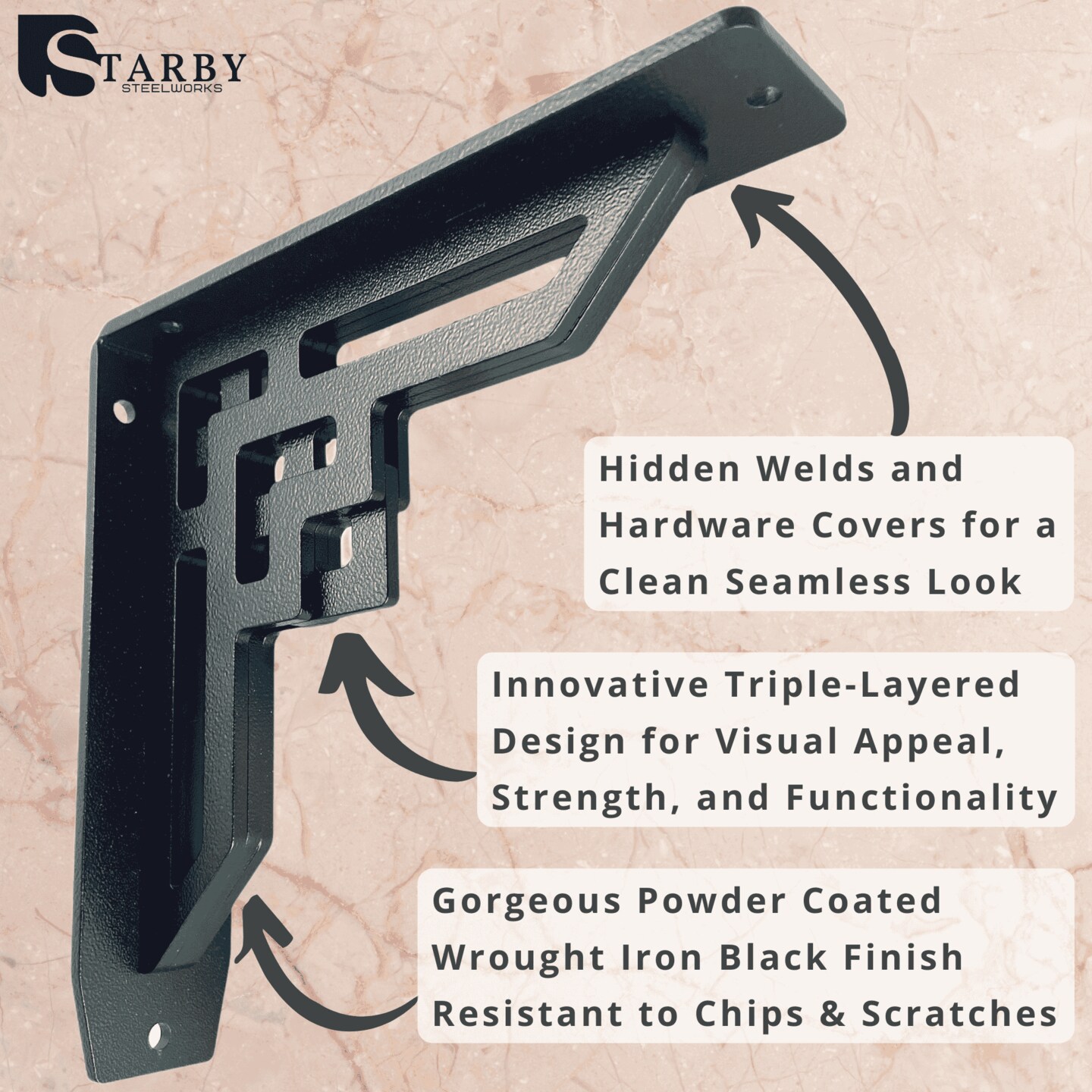 Starby Traditional Heavy Duty Steel Brackets