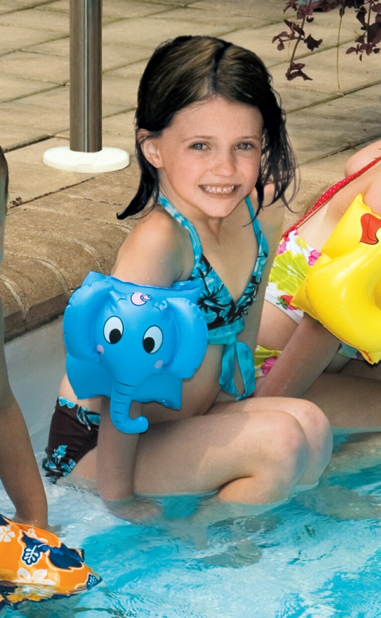 Swim Central Set of 2 Inflatable Blue Elephant Animal Fun Swimming Pool Arm Floats For Kids, 7.5-Inch
